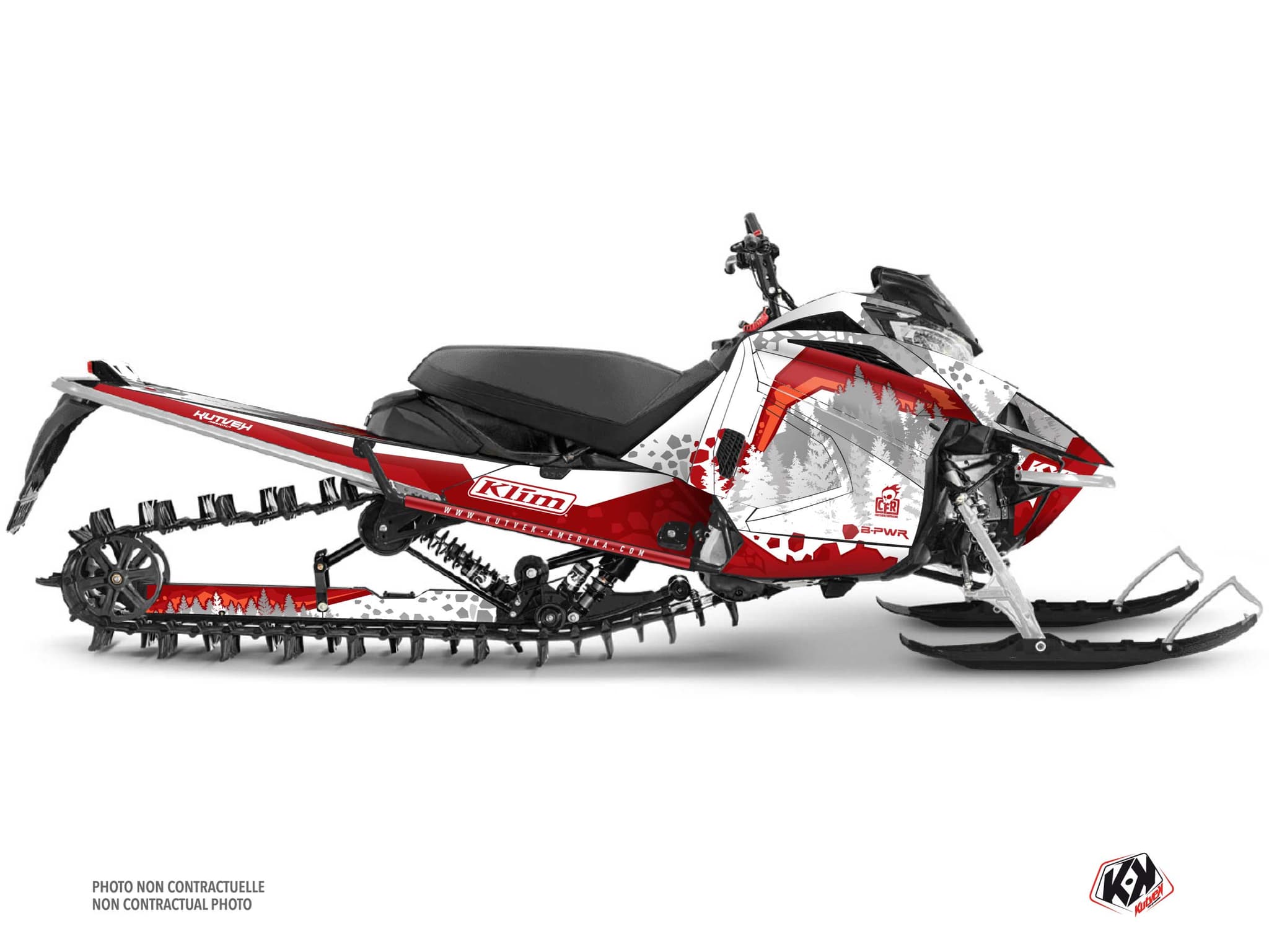 kit déco motoneige yamaha sx venom mountain garnet blanc