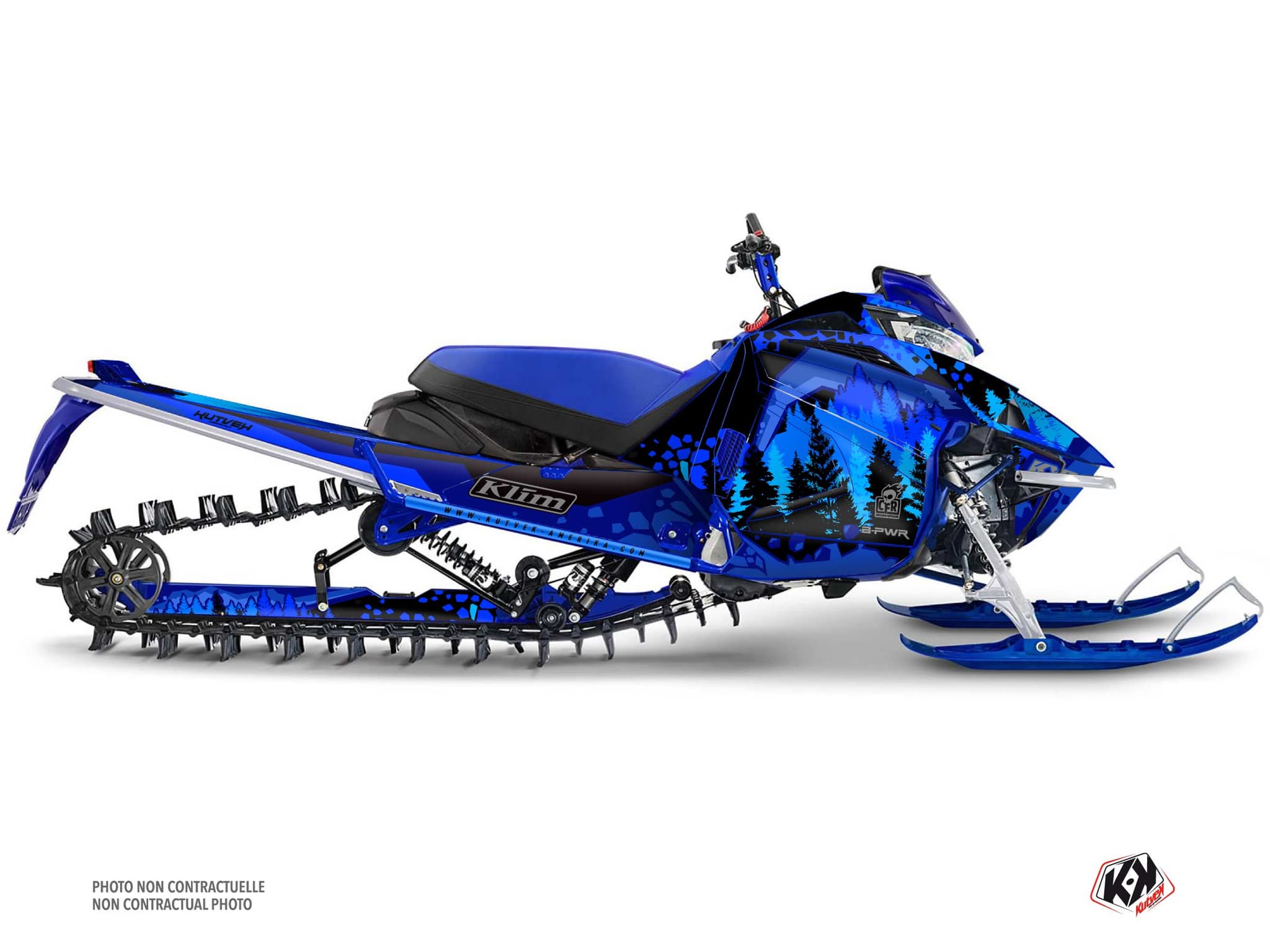 kit déco motoneige yamaha sx venom mountain garnet bleu