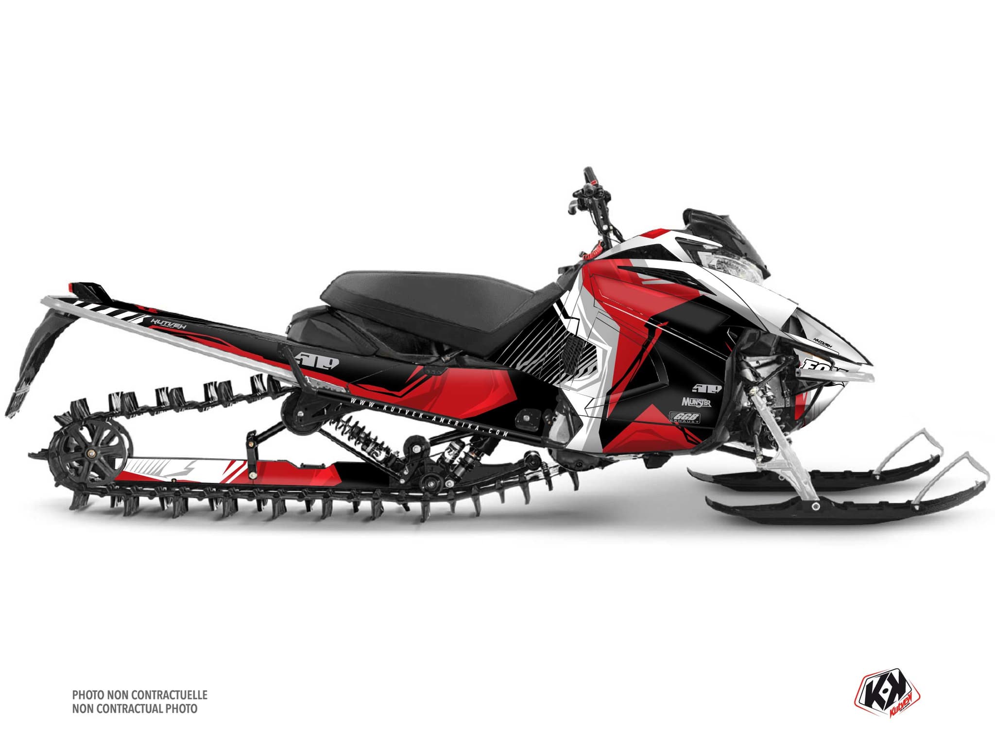 kit déco motoneige yamaha sx venom mountain kliff blanc