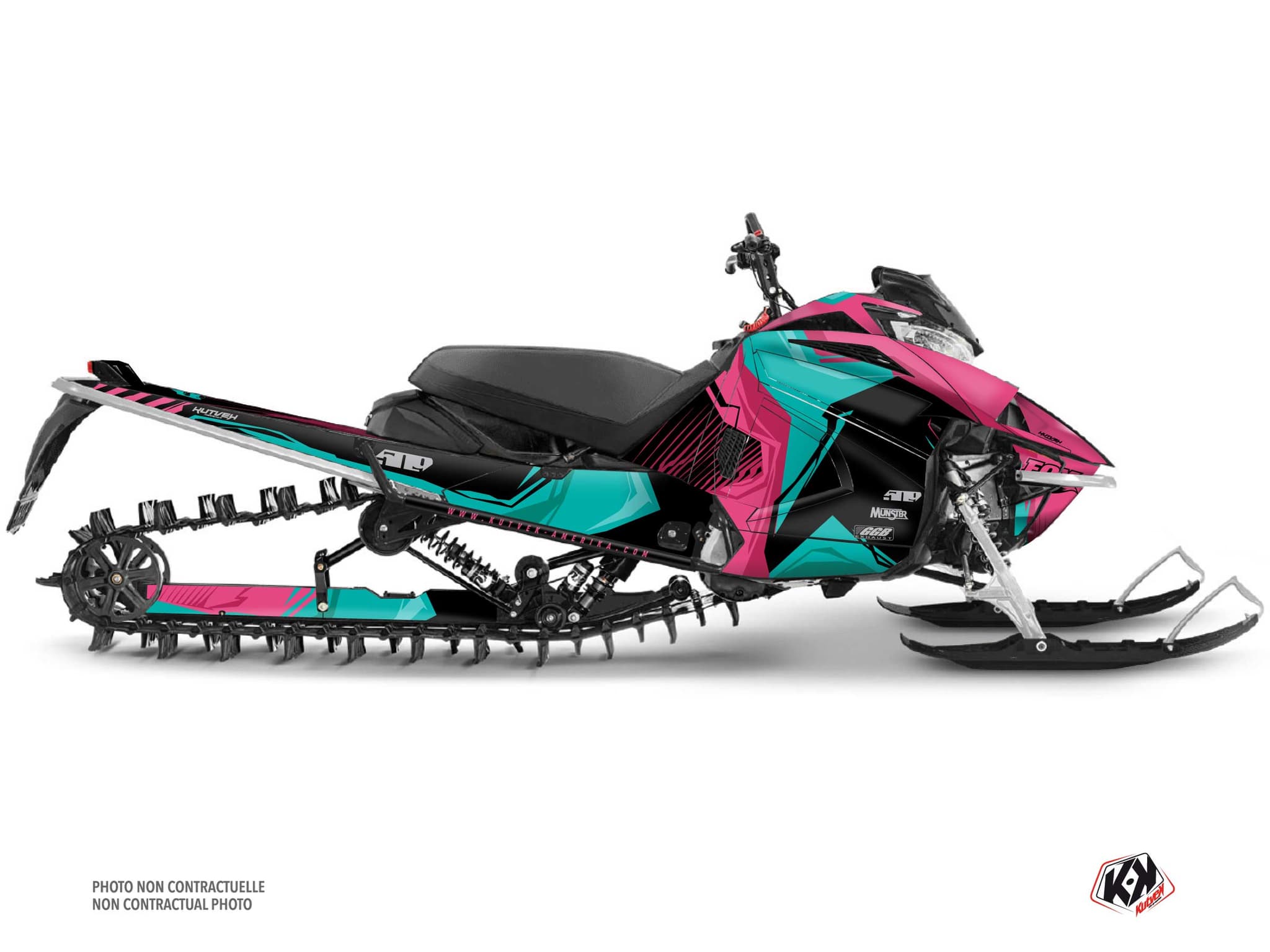 kit déco motoneige yamaha sx venom mountain kliff rose