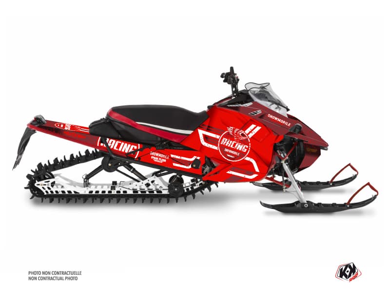 kit déco motoneige yamaha mountain max racing rouge