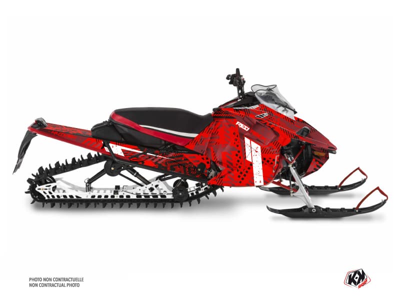 kit déco motoneige yamaha mountain max redrock rouge