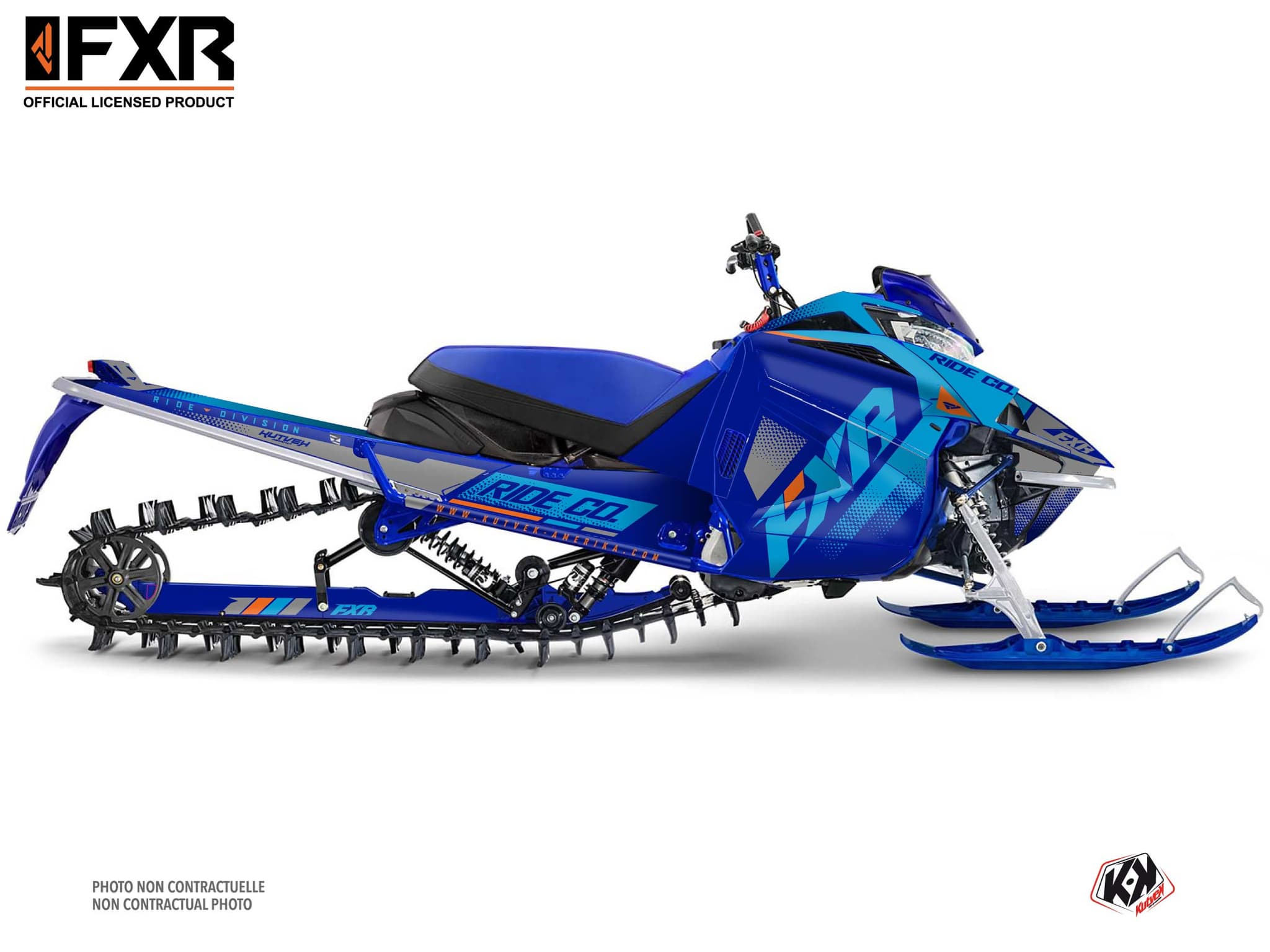 kit déco motoneige yamaha sx venom mountain skal bleu