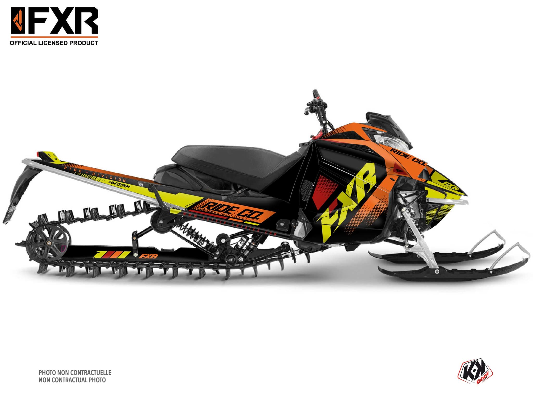 kit déco motoneige yamaha sx venom mountain skal orange-jaune