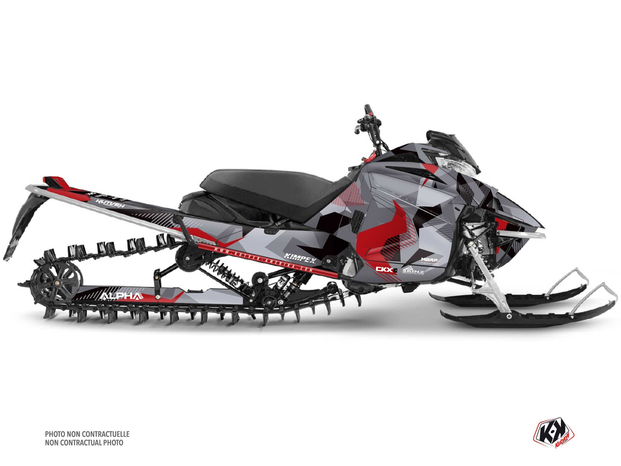 kit déco motoneige yamaha sx venom mountain unit rouge