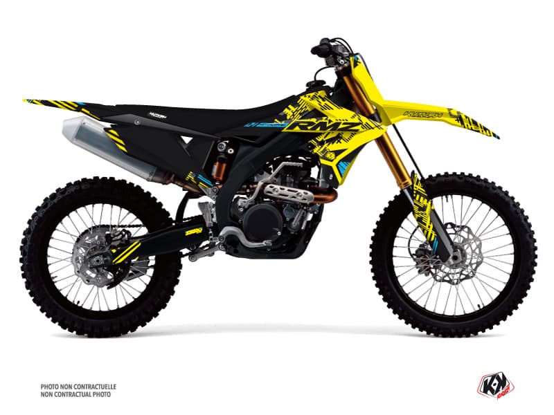 Kit graphique Moto Cross Zero Suzuki 250 RMZ Jaune