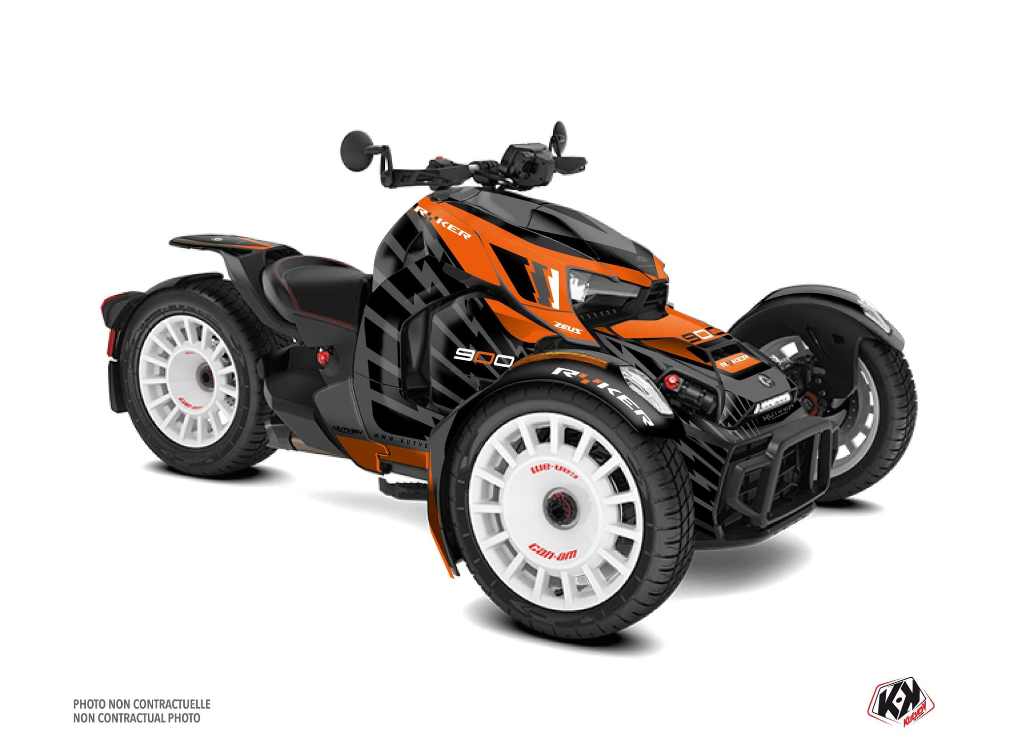 kit graphique zeus orange hybride can-am ryker 900 rally