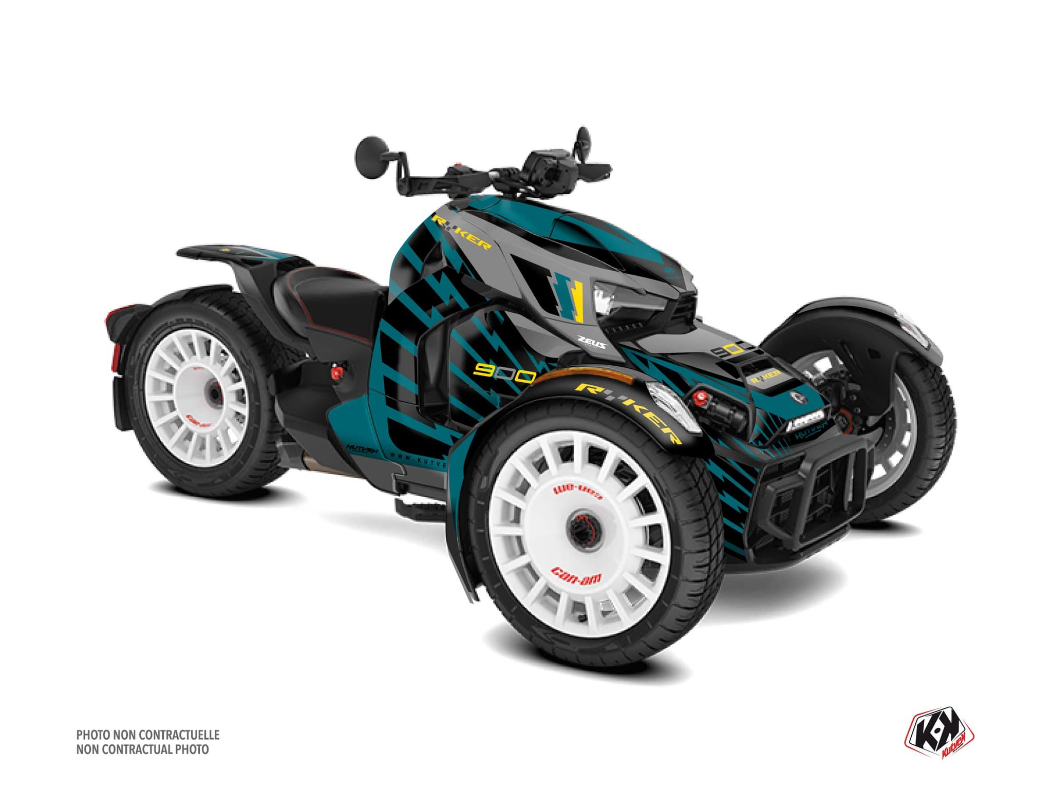 kit graphique zeus turquoise hybride can-am ryker 900 rally