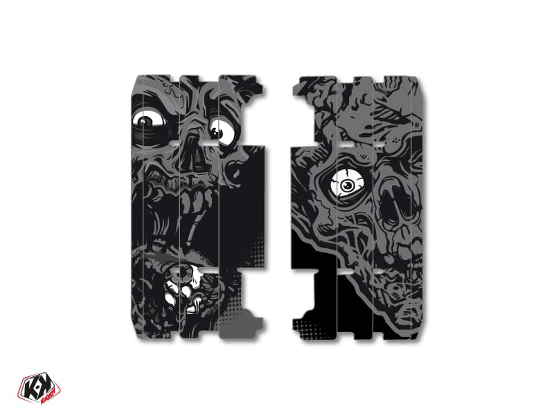 Zombies Dark Black Yamaha 125 YZ Dirt Bike Radiator Grille Graphic Kit 2015-2016