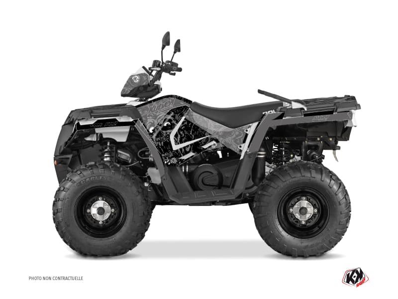 kit graphique quad polaris sportsman 450 forest zombies dark noir | Polaris | Kutvek