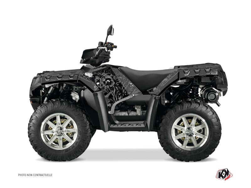 kit graphique quad zombies dark polaris 550-850-1000 sportsman touring noir