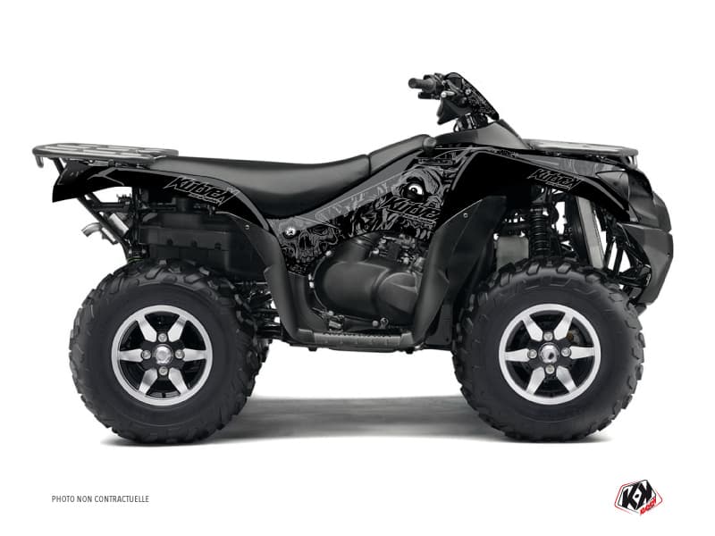 kit graphique quad kawasaki kvf 750 zombies dark noir