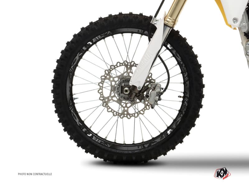 kit graphique tour de jantes motocross zombies dark noir | Tour de Jantes | Kutvek