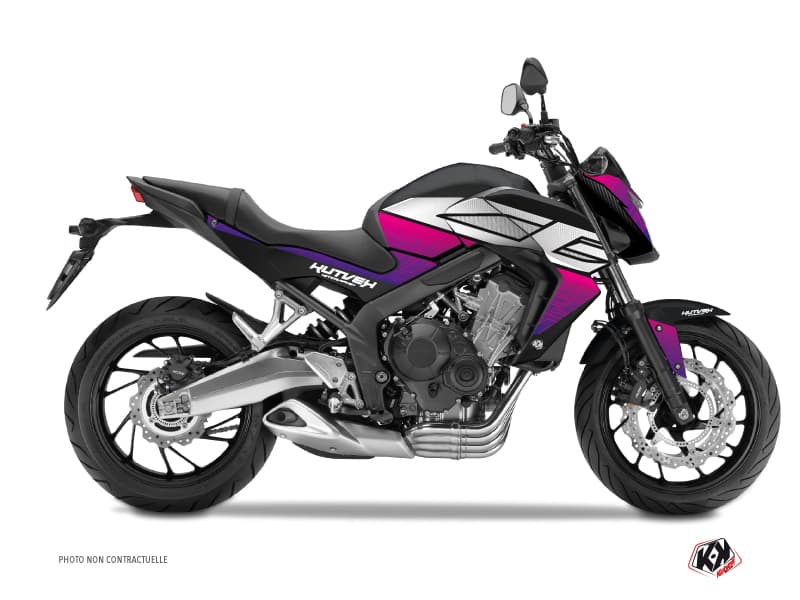 Kit graphique Moto Essential Honda CB 650 F Rose Noir