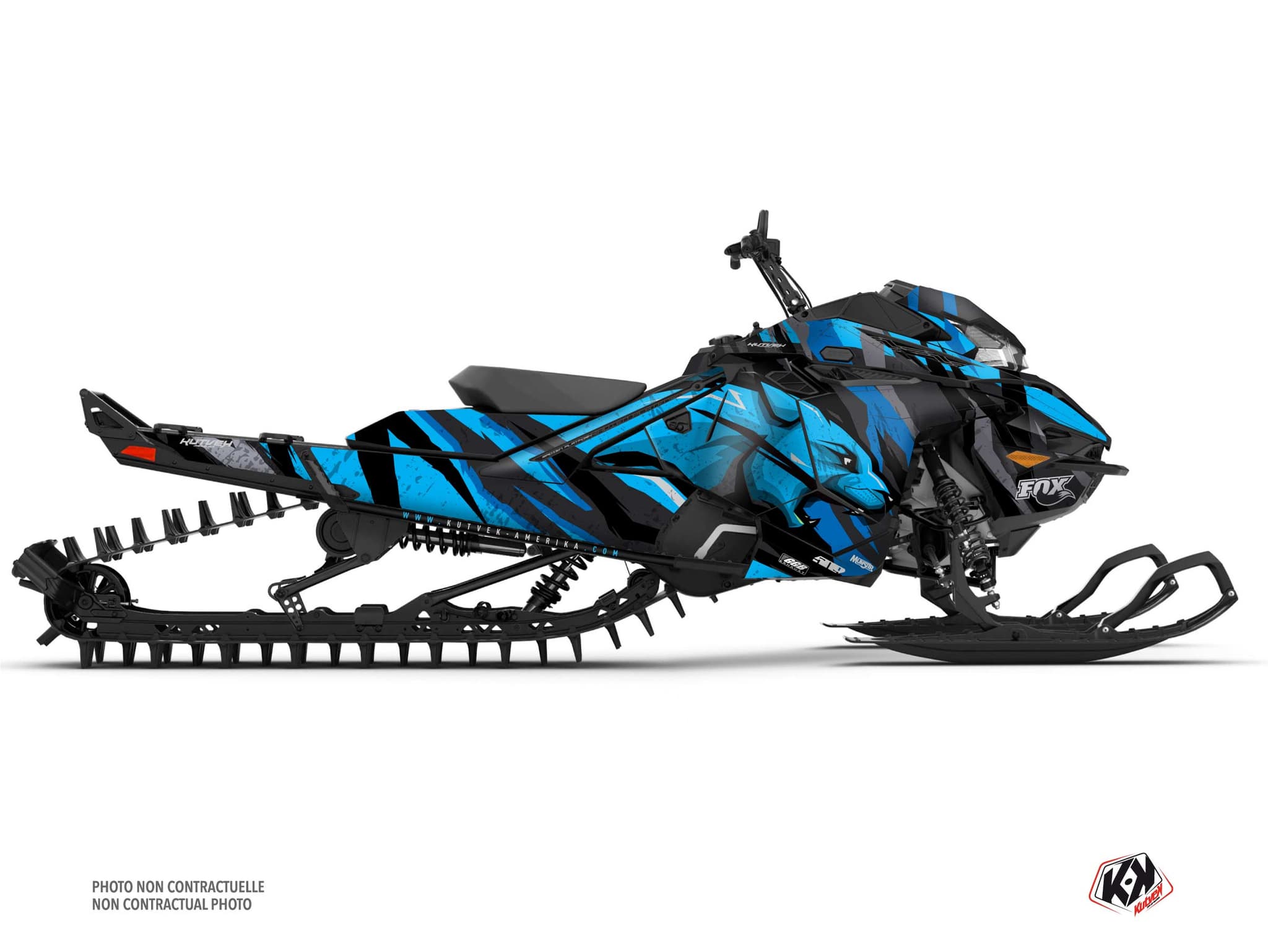 kit déco motoneige lynx rave re instinct bleu