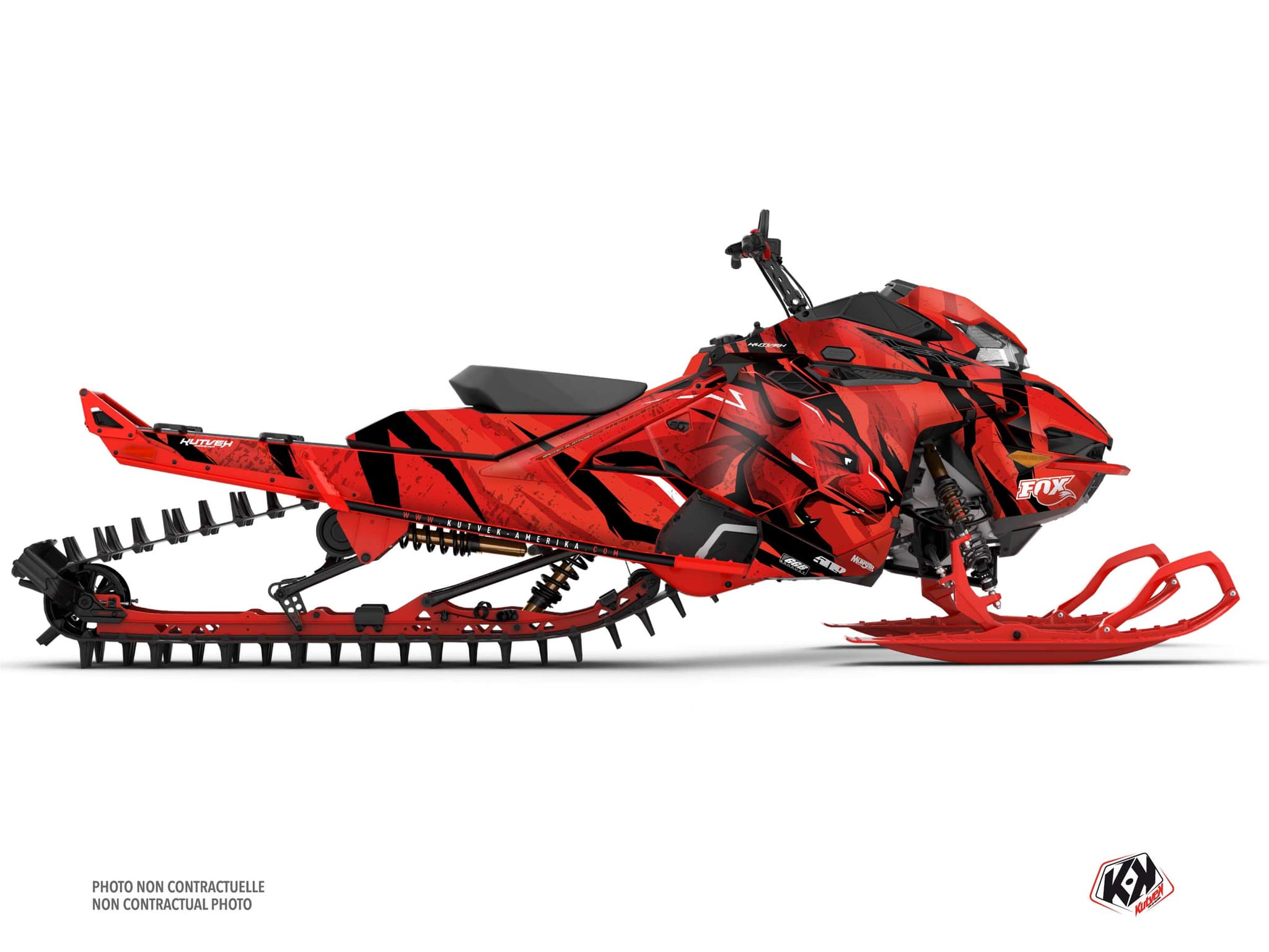kit déco motoneige lynx rave re instinct rouge