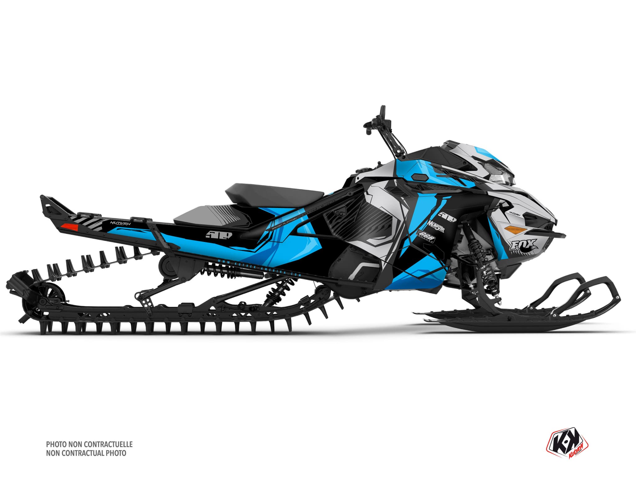 kit déco motoneige lynx rave re kliff bleu