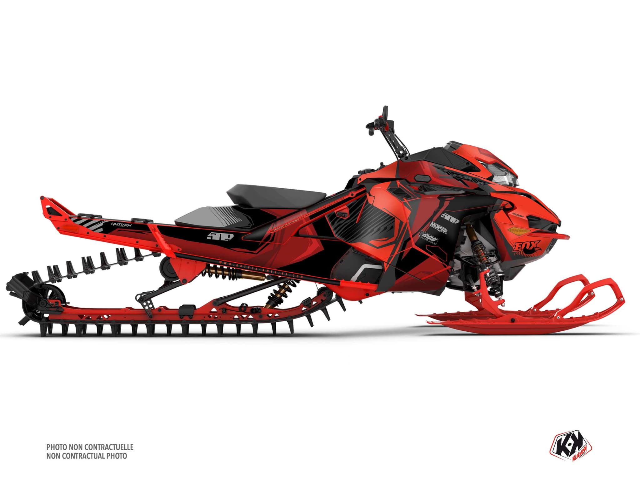 kit déco motoneige lynx rave re kliff rouge
