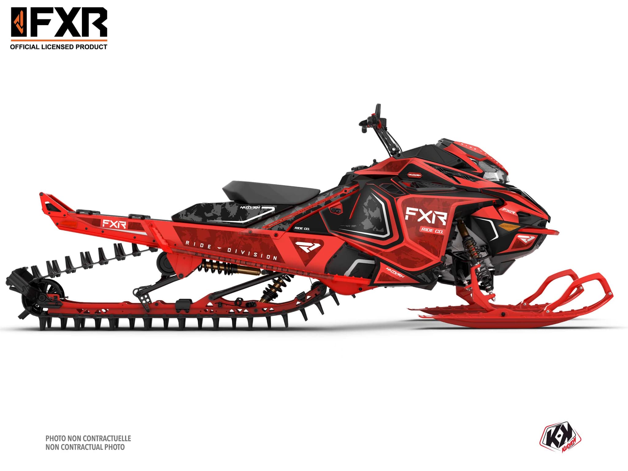 kit déco motoneige lynx rave re likens rouge
