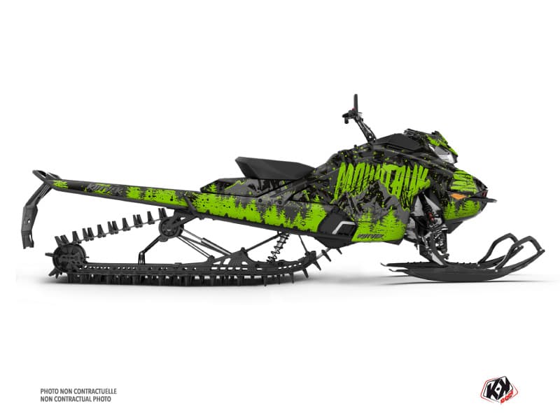 kit déco motoneige skidoo backcountry sport backcountry noir-vert
