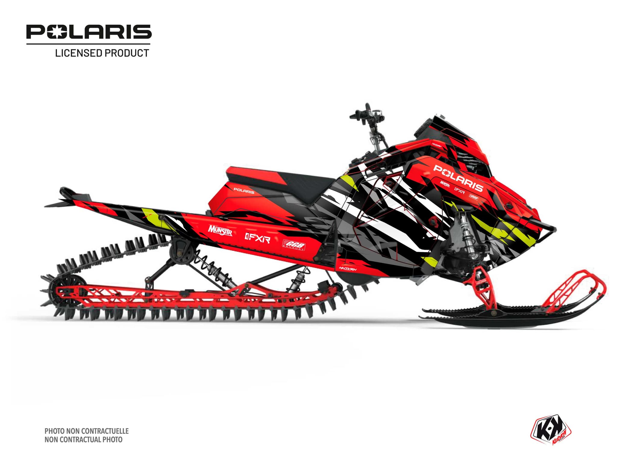 kit déco motoneige polaris khaos matryx slash blight jaune