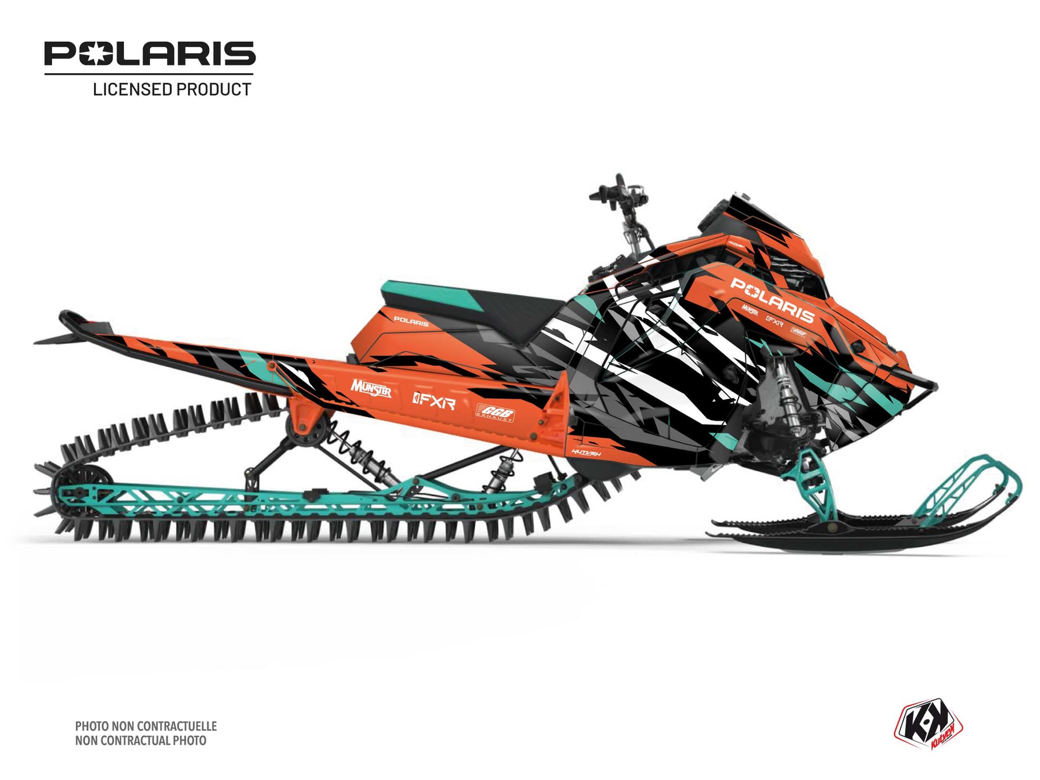 kit déco motoneige polaris khaos matryx slash blight orange