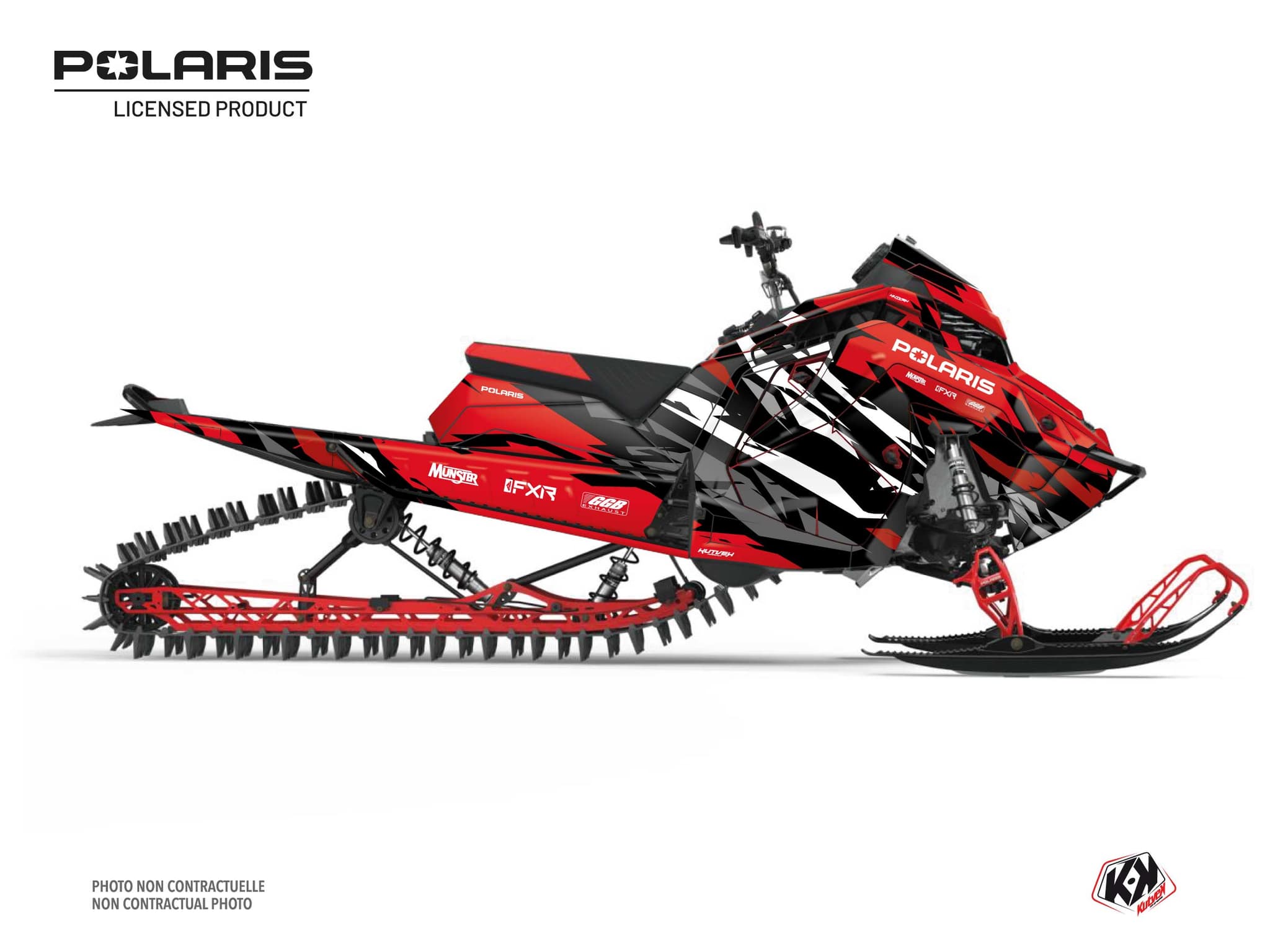kit déco motoneige polaris khaos matryx slash blight rouge