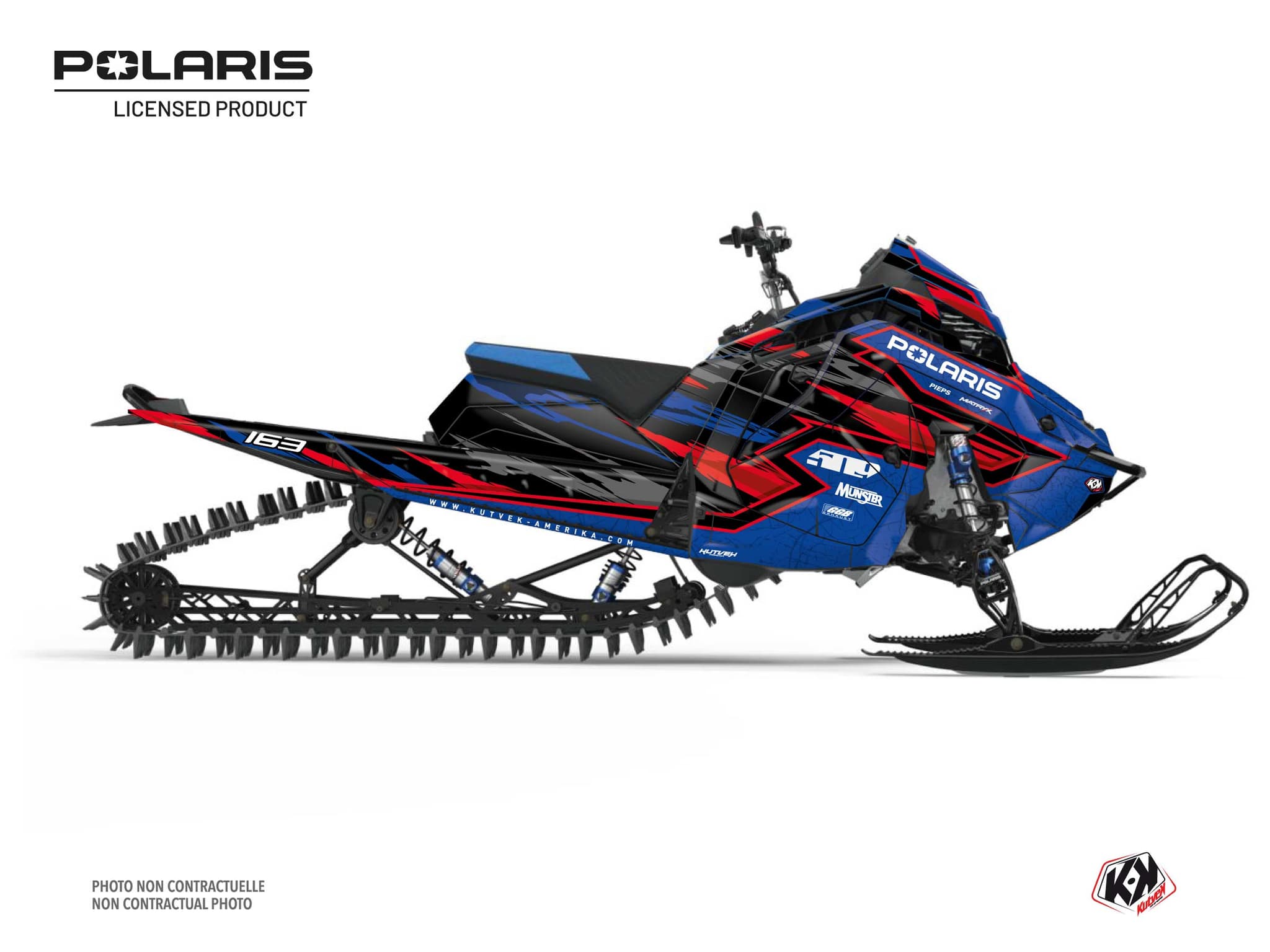 kit déco motoneige polaris khaos matryx slash future bleu