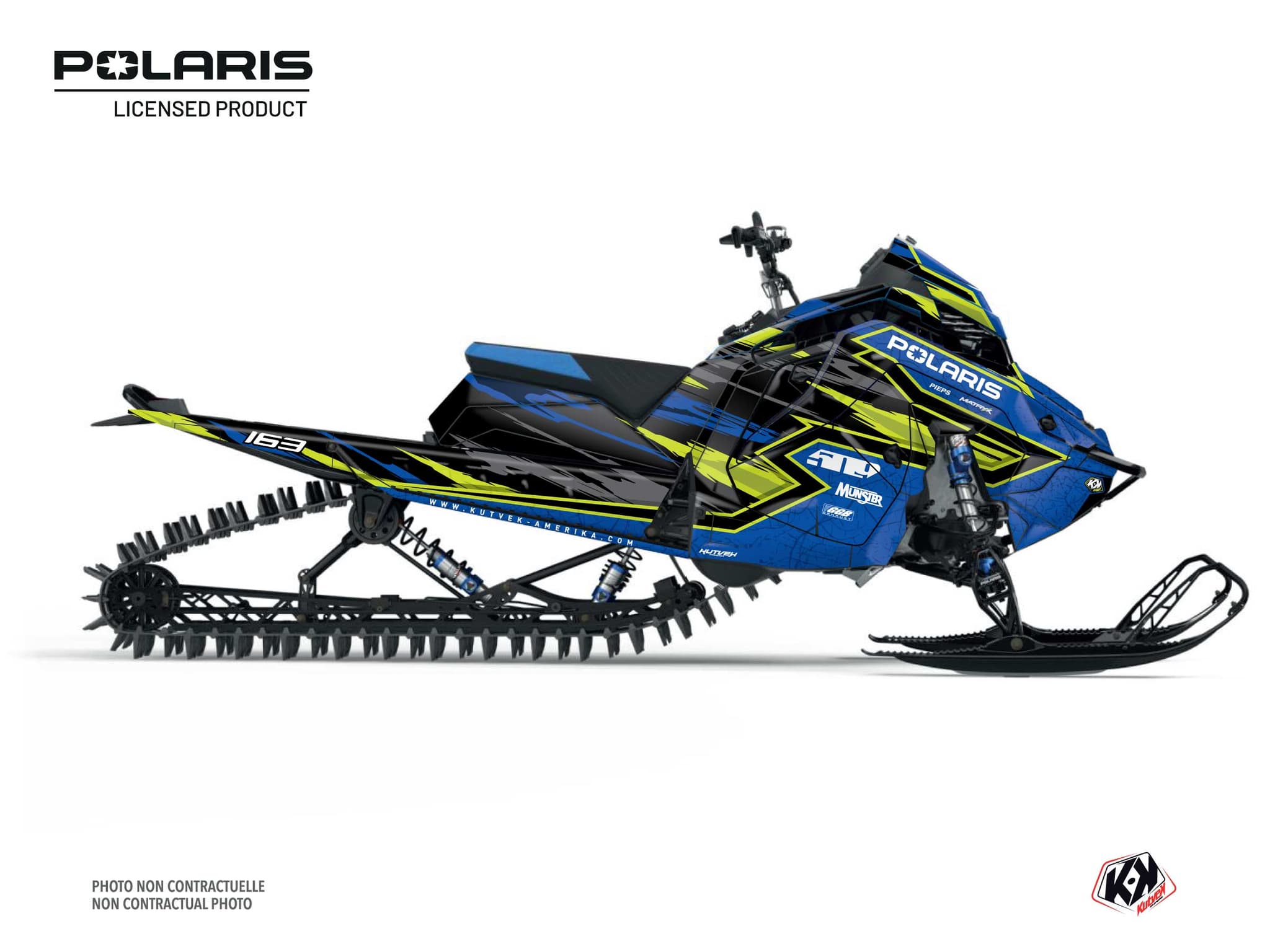 kit déco motoneige polaris khaos matryx slash future jaune