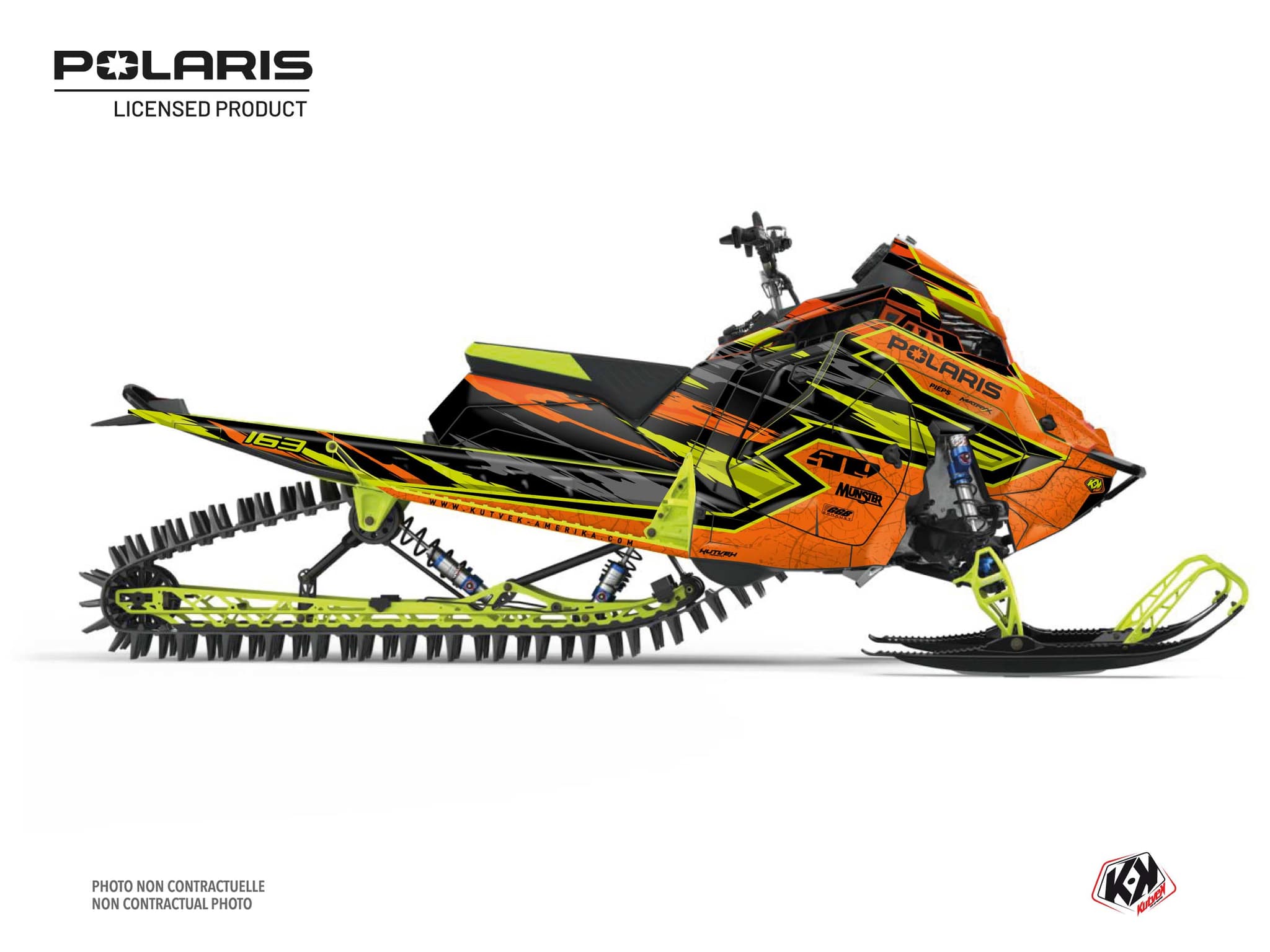kit déco motoneige polaris khaos matryx slash future orange