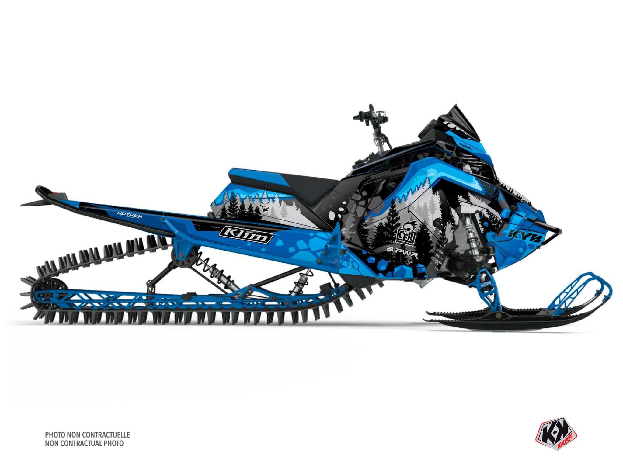 kit déco motoneige polaris khaos matryx slash garnet bleu