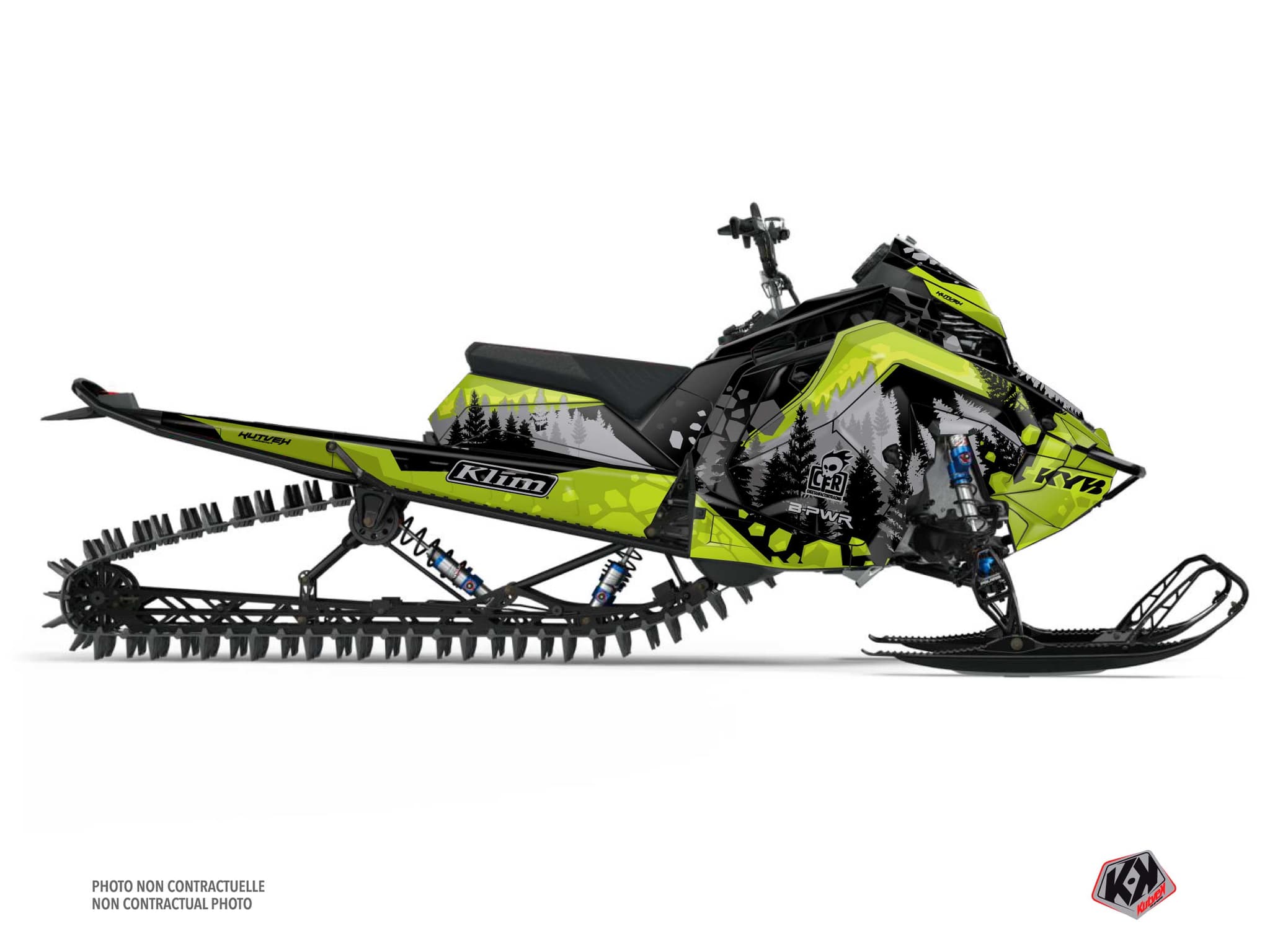 kit déco motoneige polaris khaos matryx slash garnet jaune