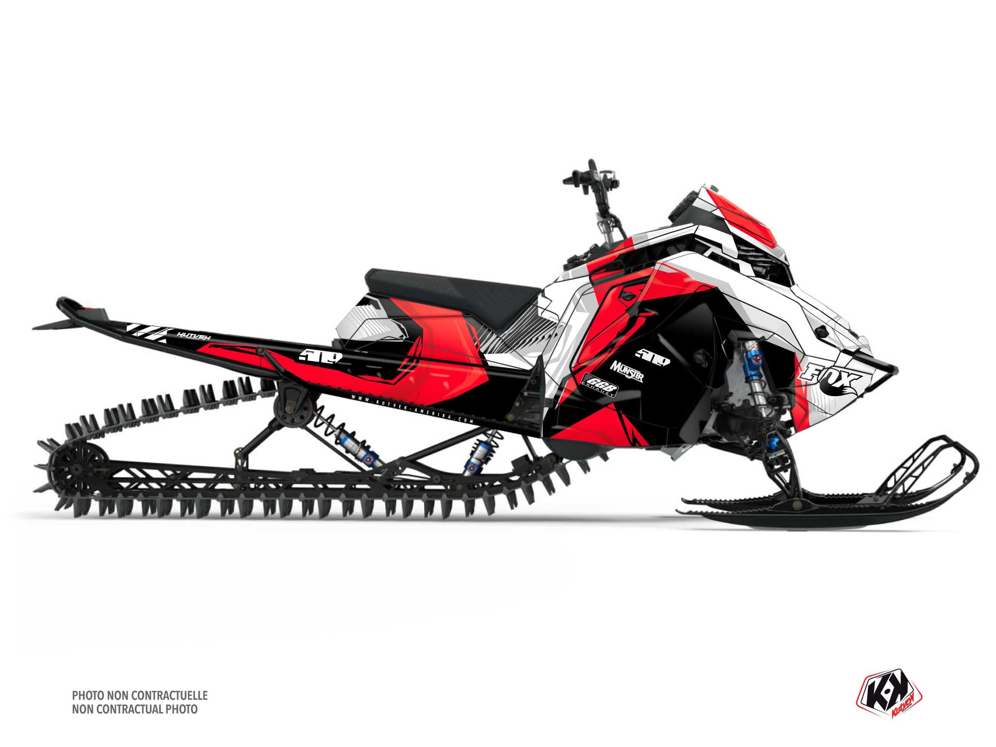 kit déco motoneige polaris khaos matryx slash kliff blanc