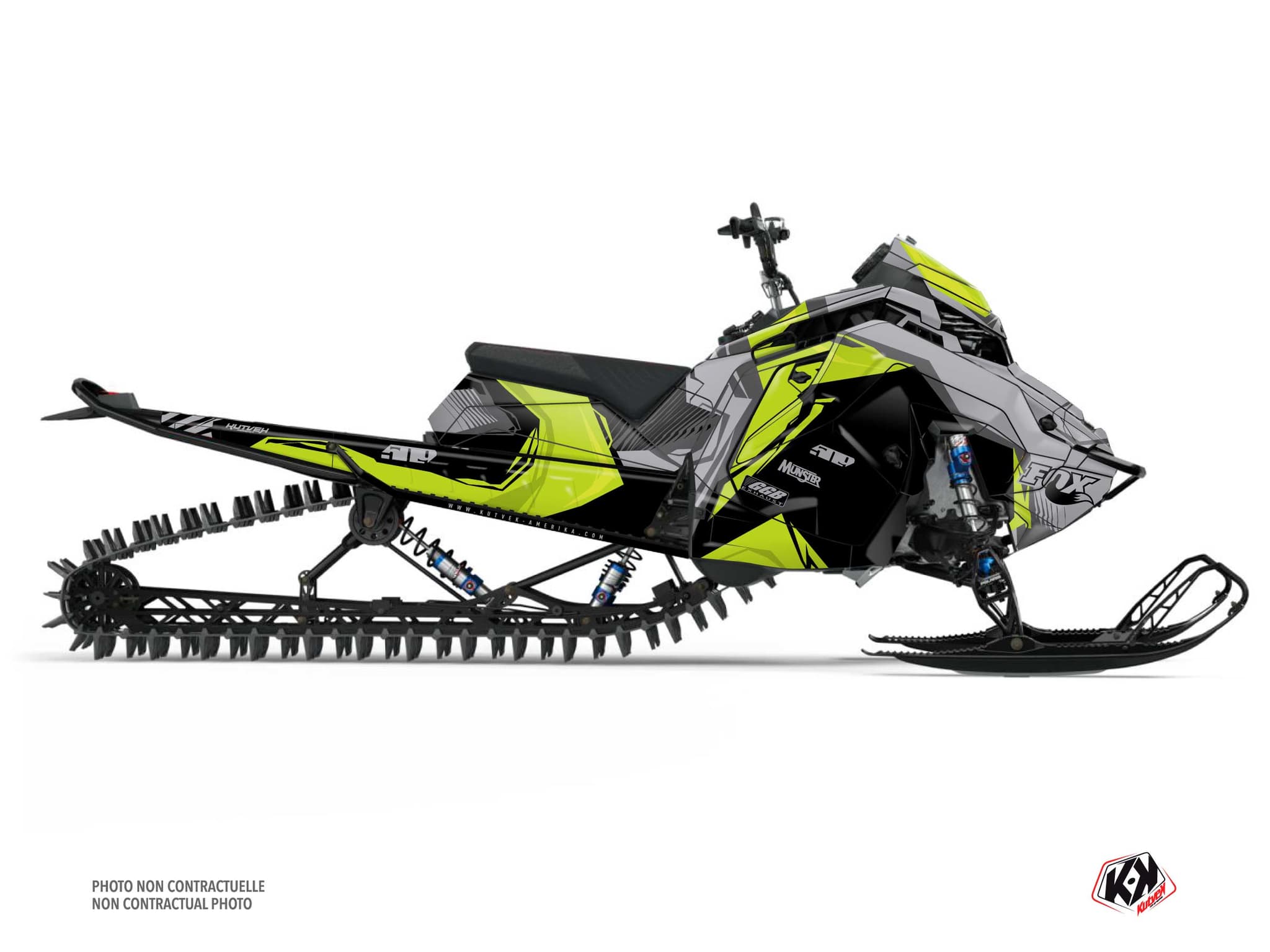 kit déco motoneige polaris khaos matryx slash kliff jaune