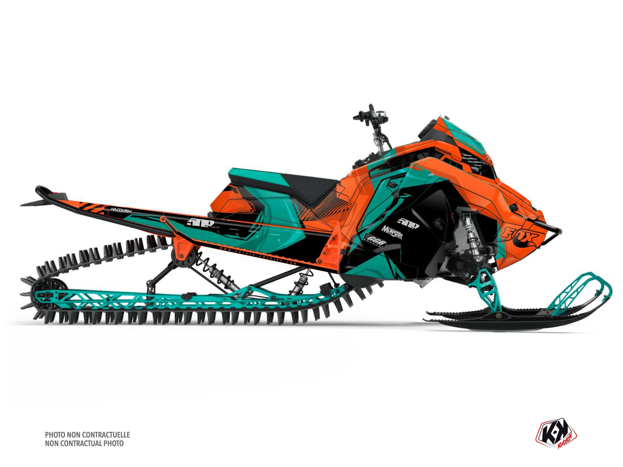 kit déco motoneige polaris khaos matryx slash kliff orange