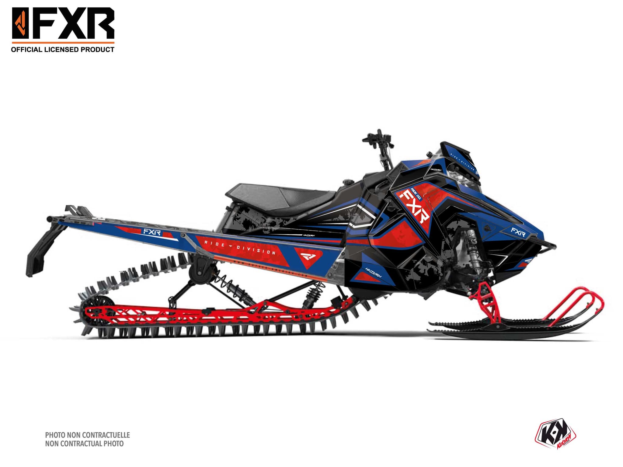 kit déco motoneige polaris khaos matryx slash likens rouge-bleu