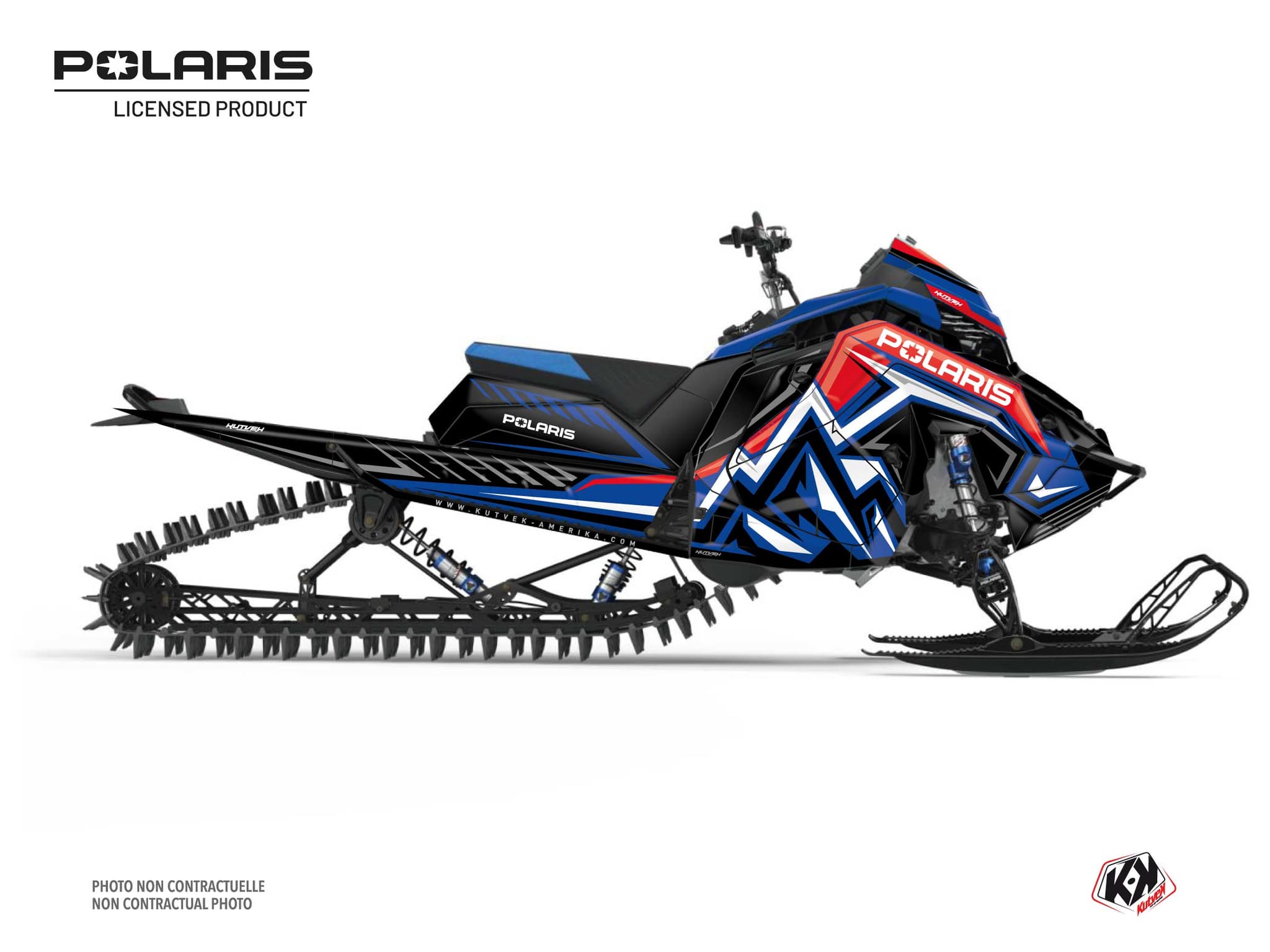 kit déco motoneige polaris khaos matryx slash peaks bleu