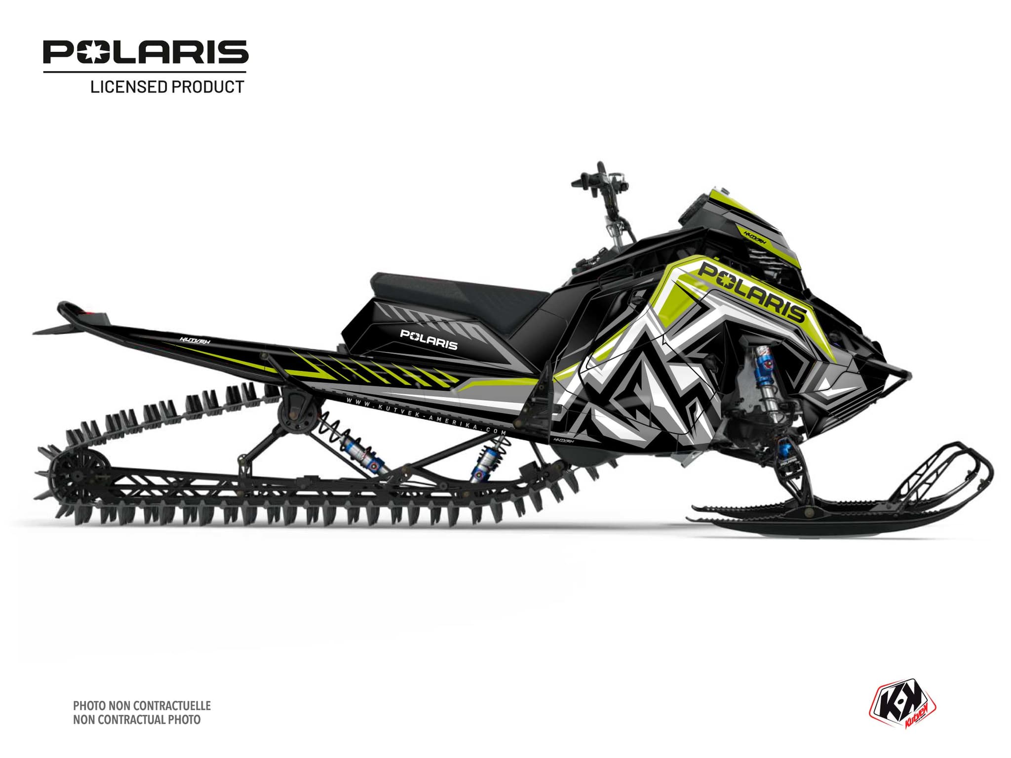 kit déco motoneige polaris khaos matryx slash peaks jaune