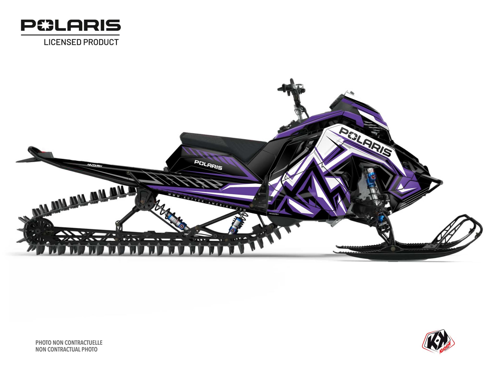 kit déco motoneige polaris khaos matryx slash peaks mauve