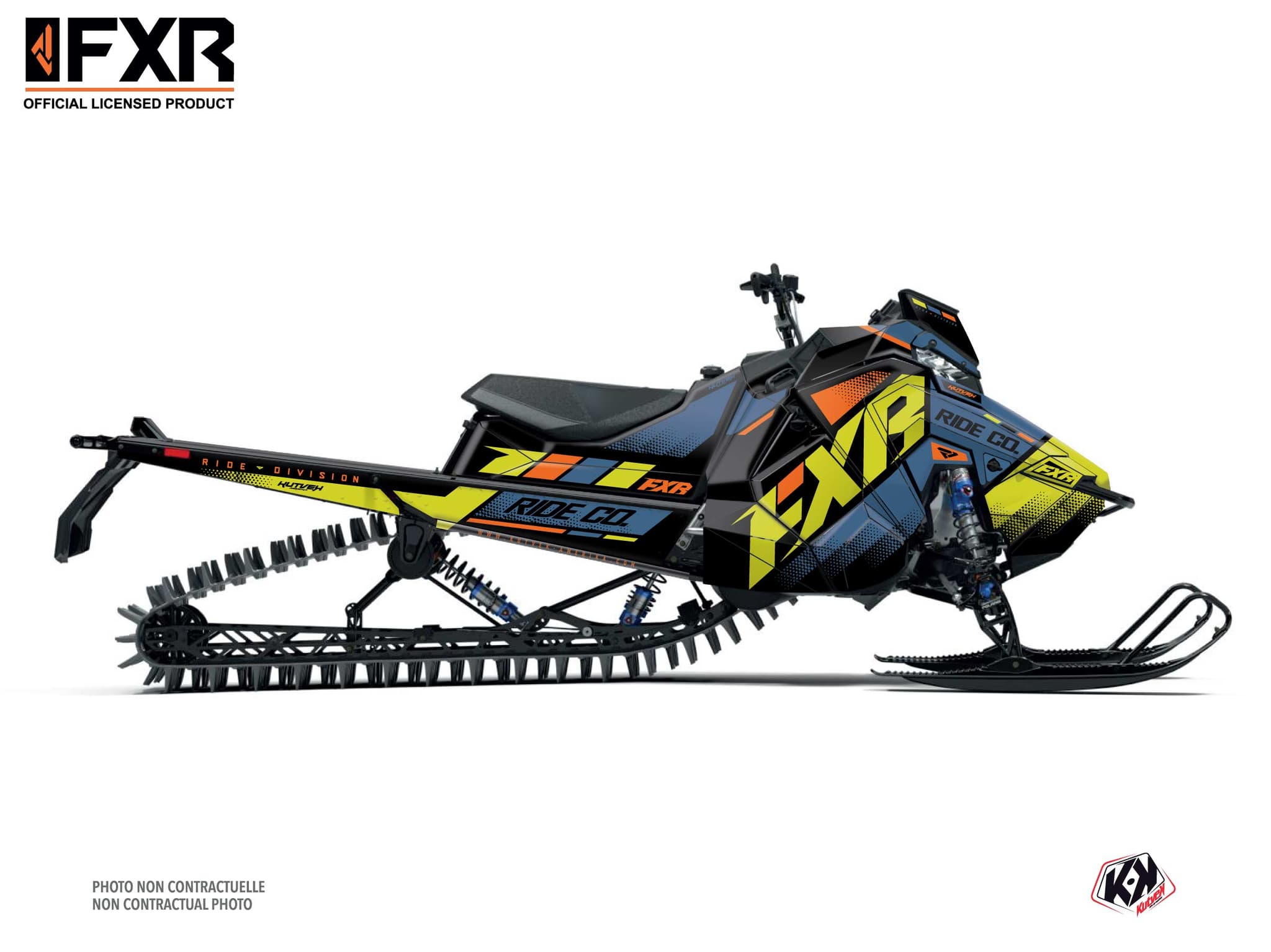 kit déco motoneige polaris khaos matryx slash skal bleu-jaune