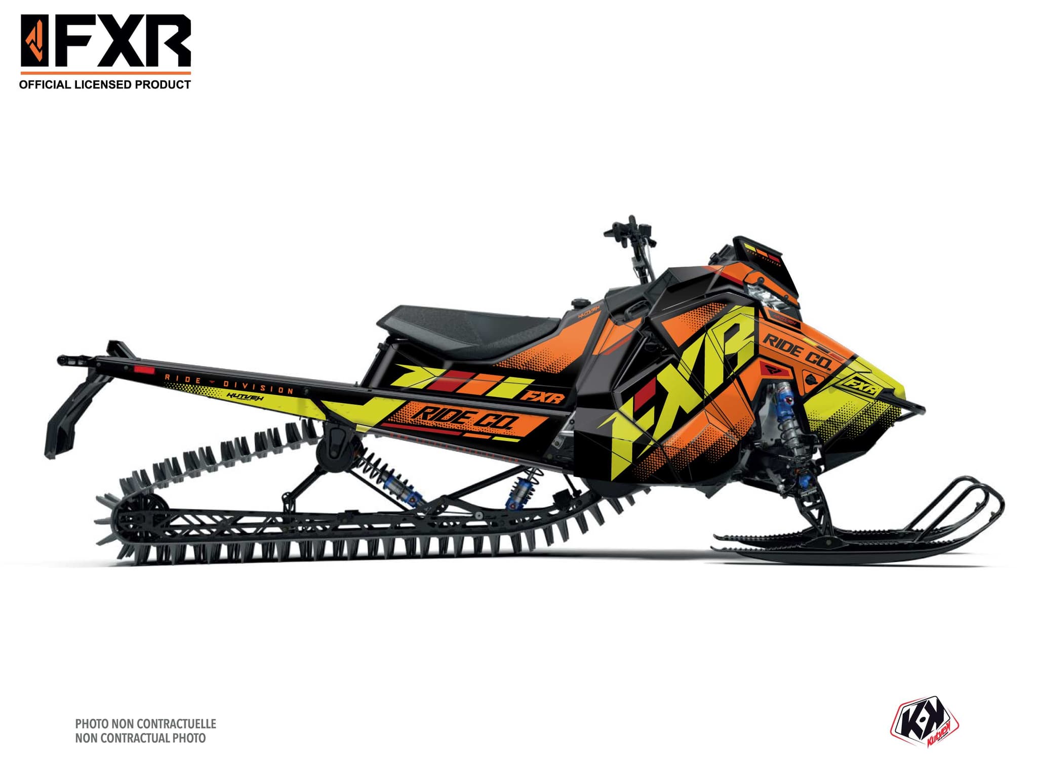 kit déco motoneige polaris khaos matryx slash skal orange-jaune