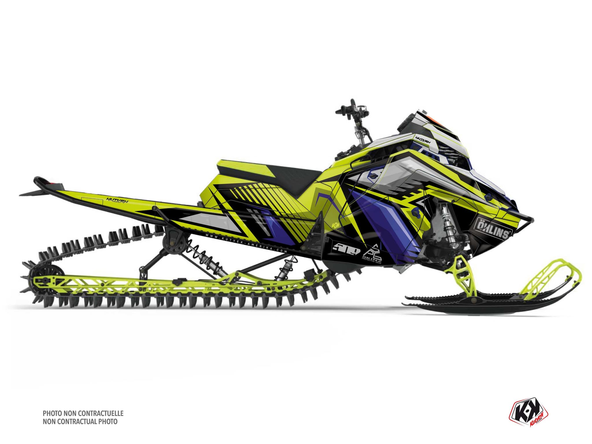 kit déco motoneige polaris khaos matryx slash squadron jaune