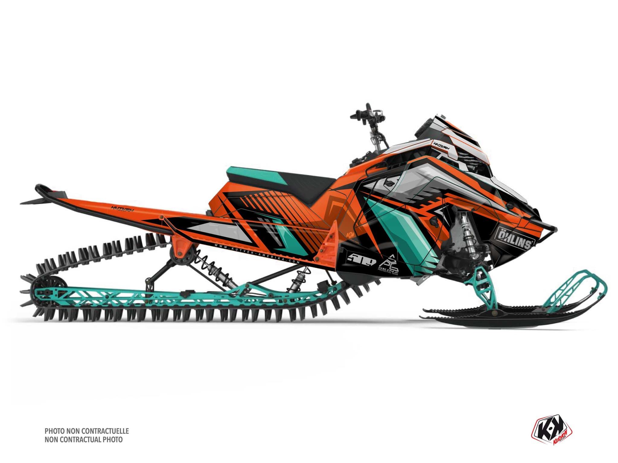 kit déco motoneige polaris khaos matryx slash squadron orange