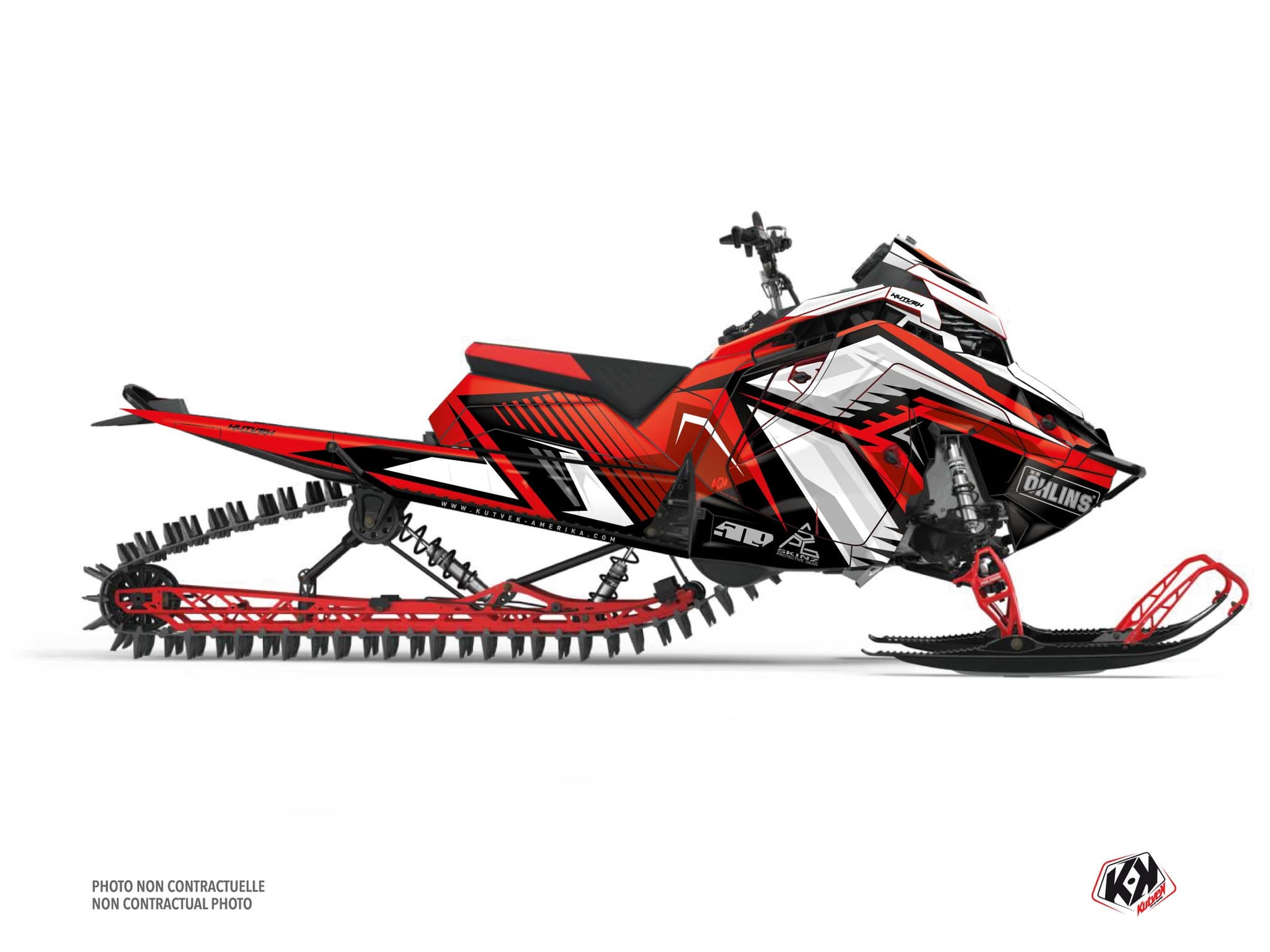 kit déco motoneige polaris khaos matryx slash squadron rouge