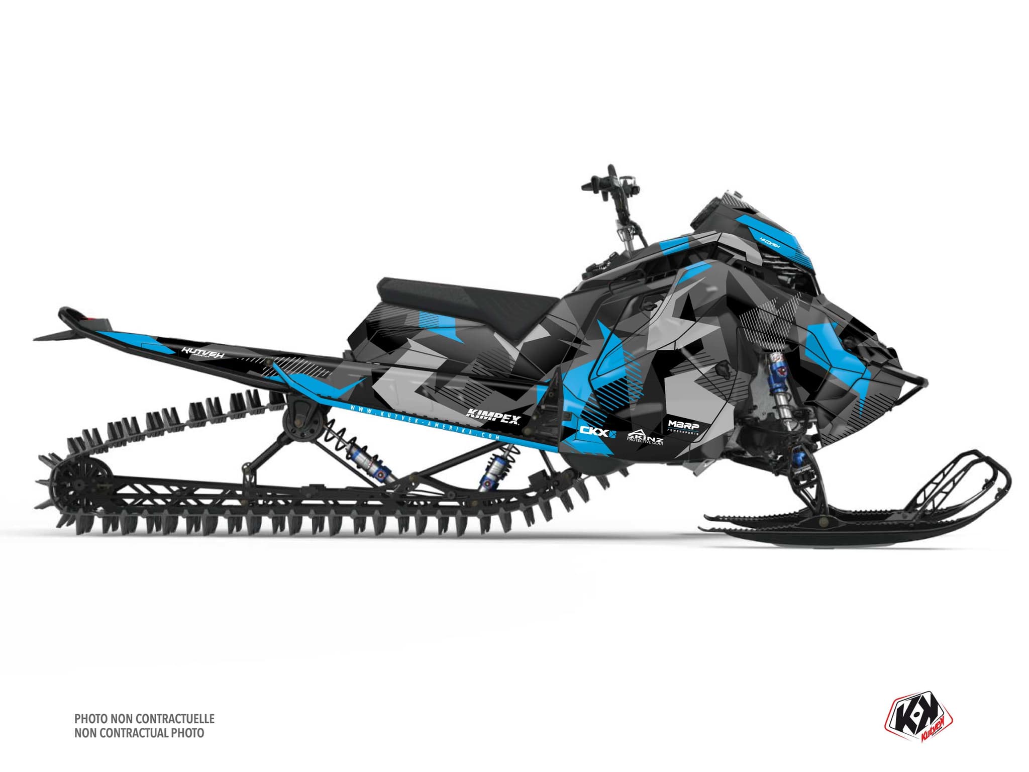 kit déco motoneige polaris khaos matryx slash unit bleu