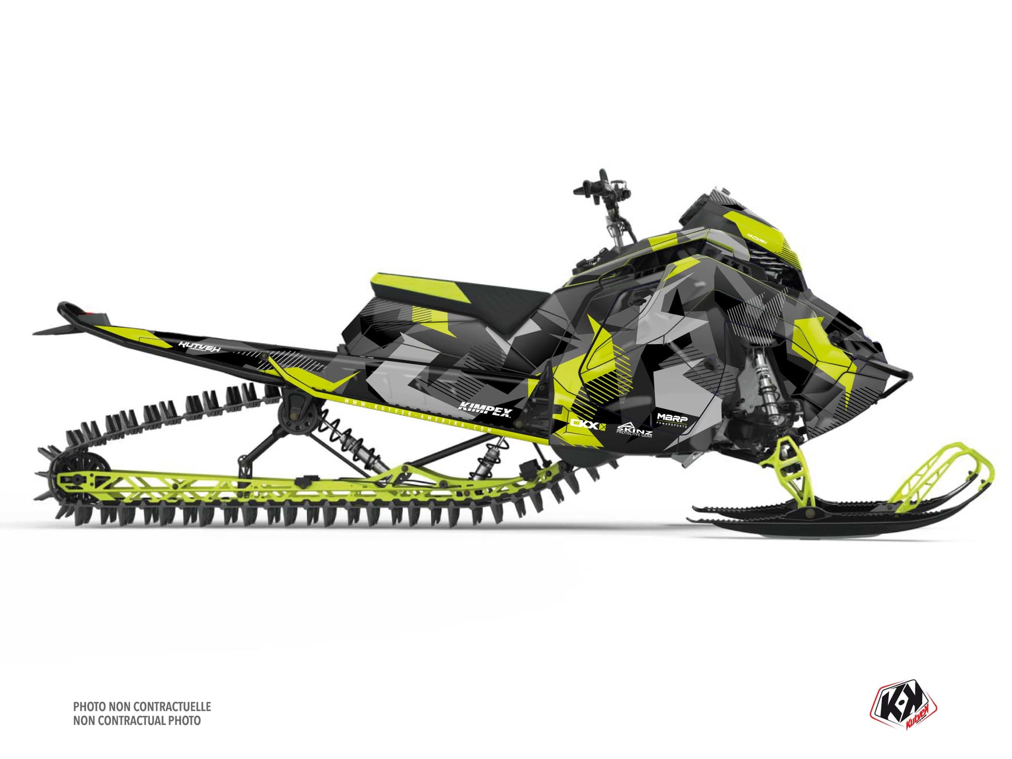kit déco motoneige polaris khaos matryx slash unit jaune