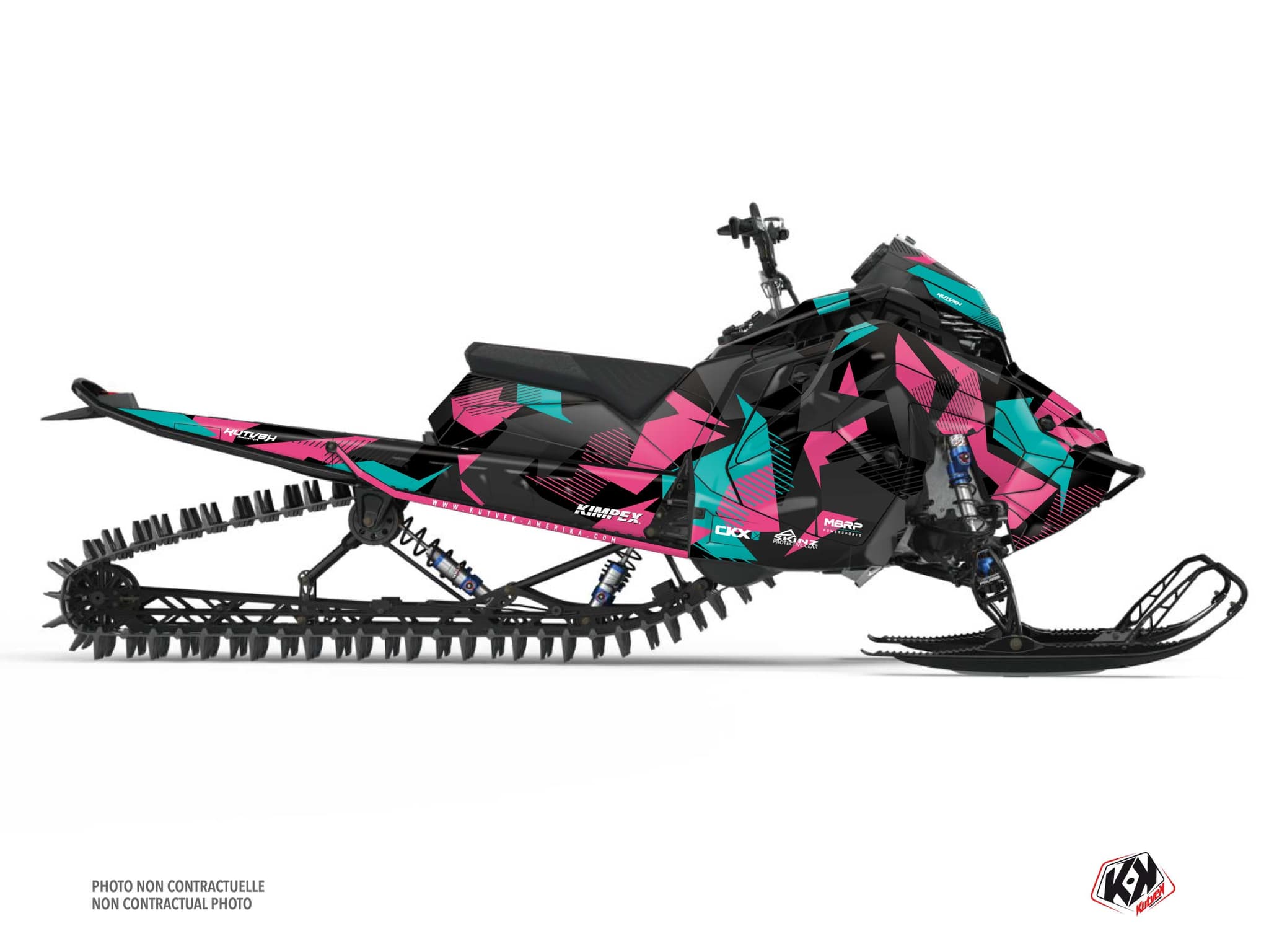 kit déco motoneige polaris khaos matryx slash unit rose