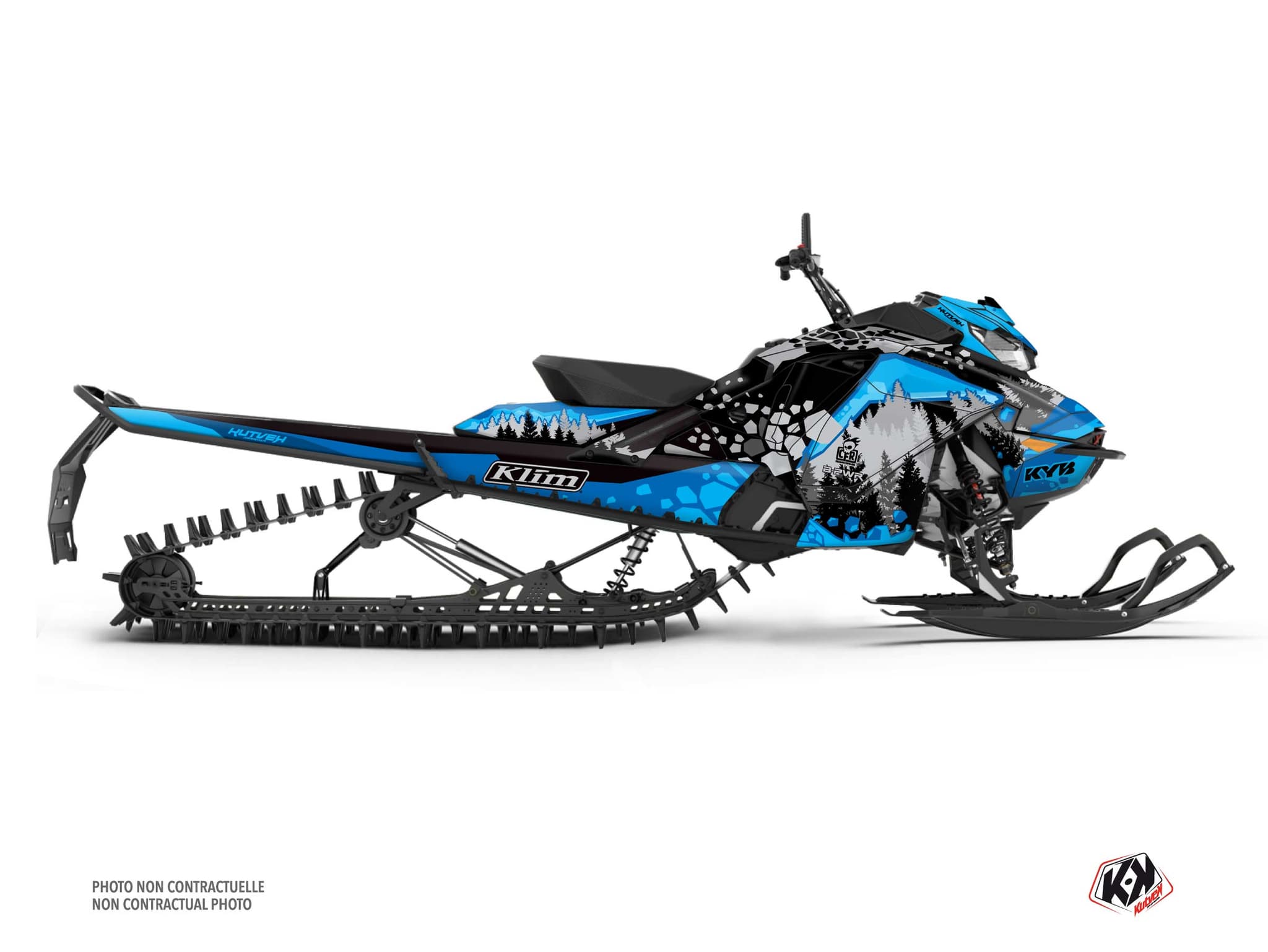 kit déco motoneige skidoo backcountry sport garnet bleu