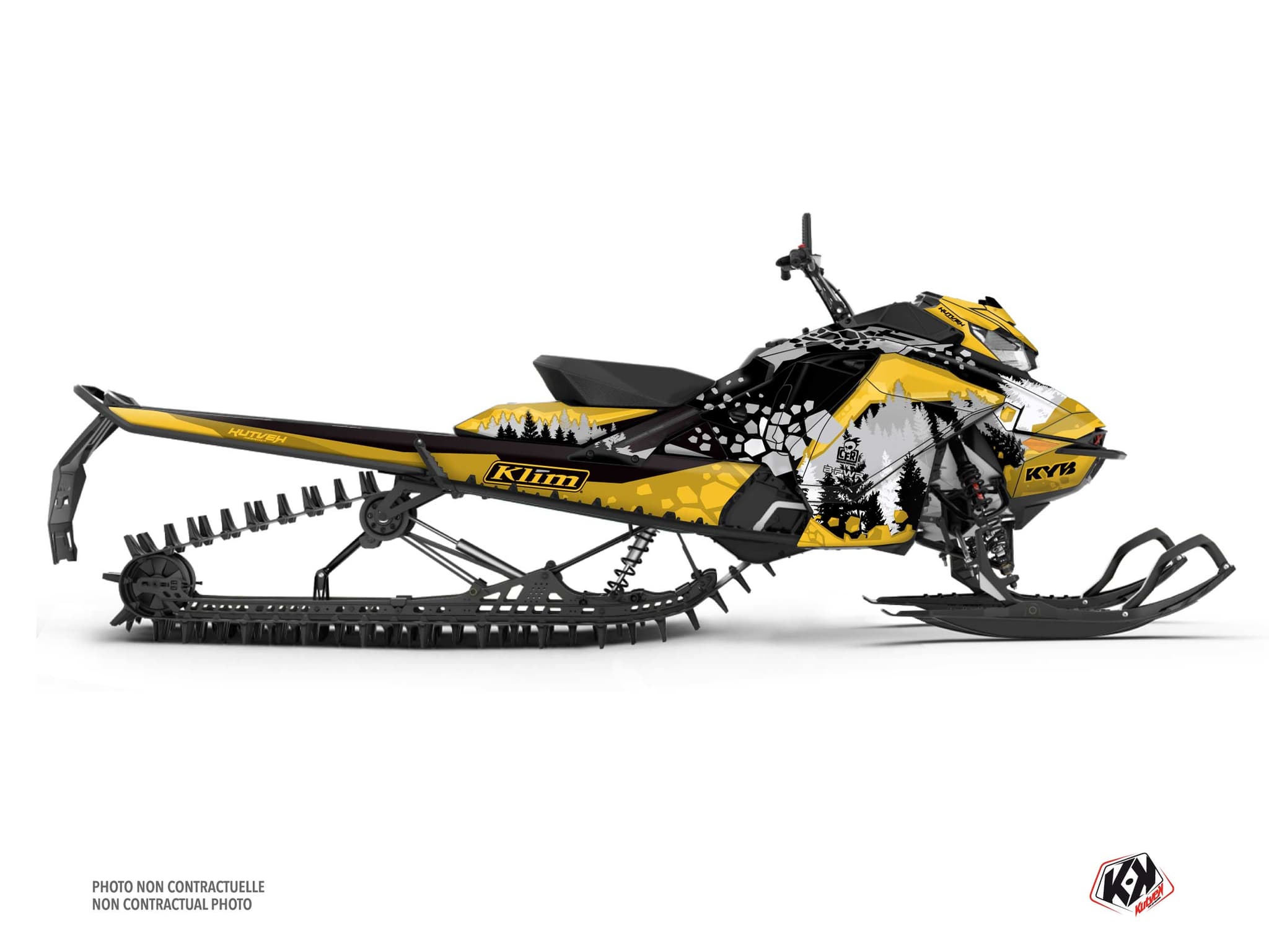 kit déco motoneige skidoo backcountry sport garnet jaune