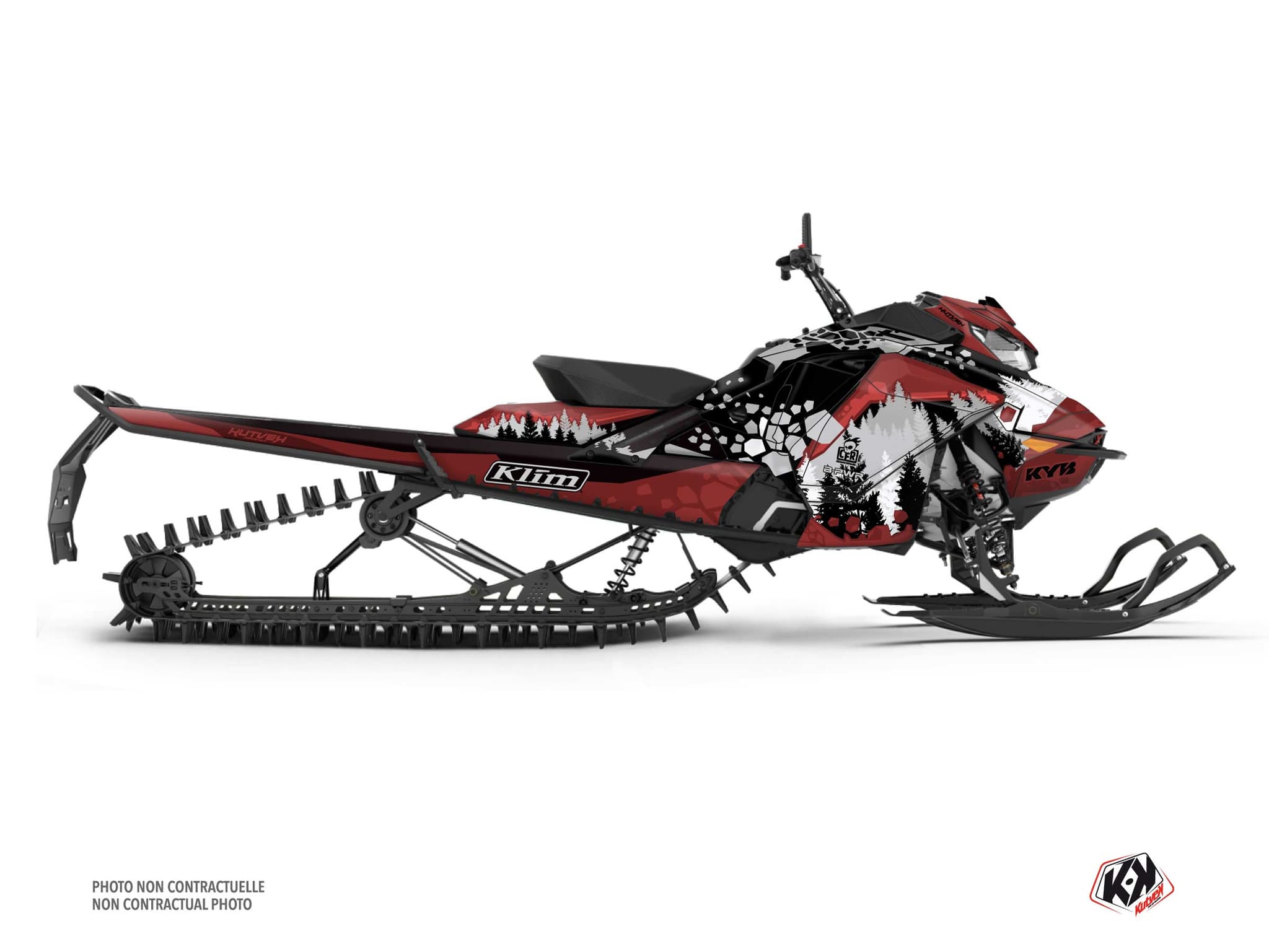 kit déco motoneige skidoo backcountry sport garnet rouge